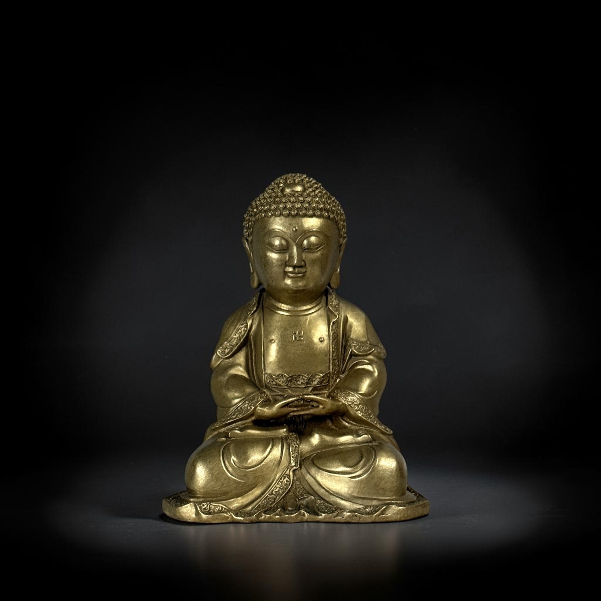 Bronze Buddha Figur 30 cm – Dhyana Mudra - Nordchina