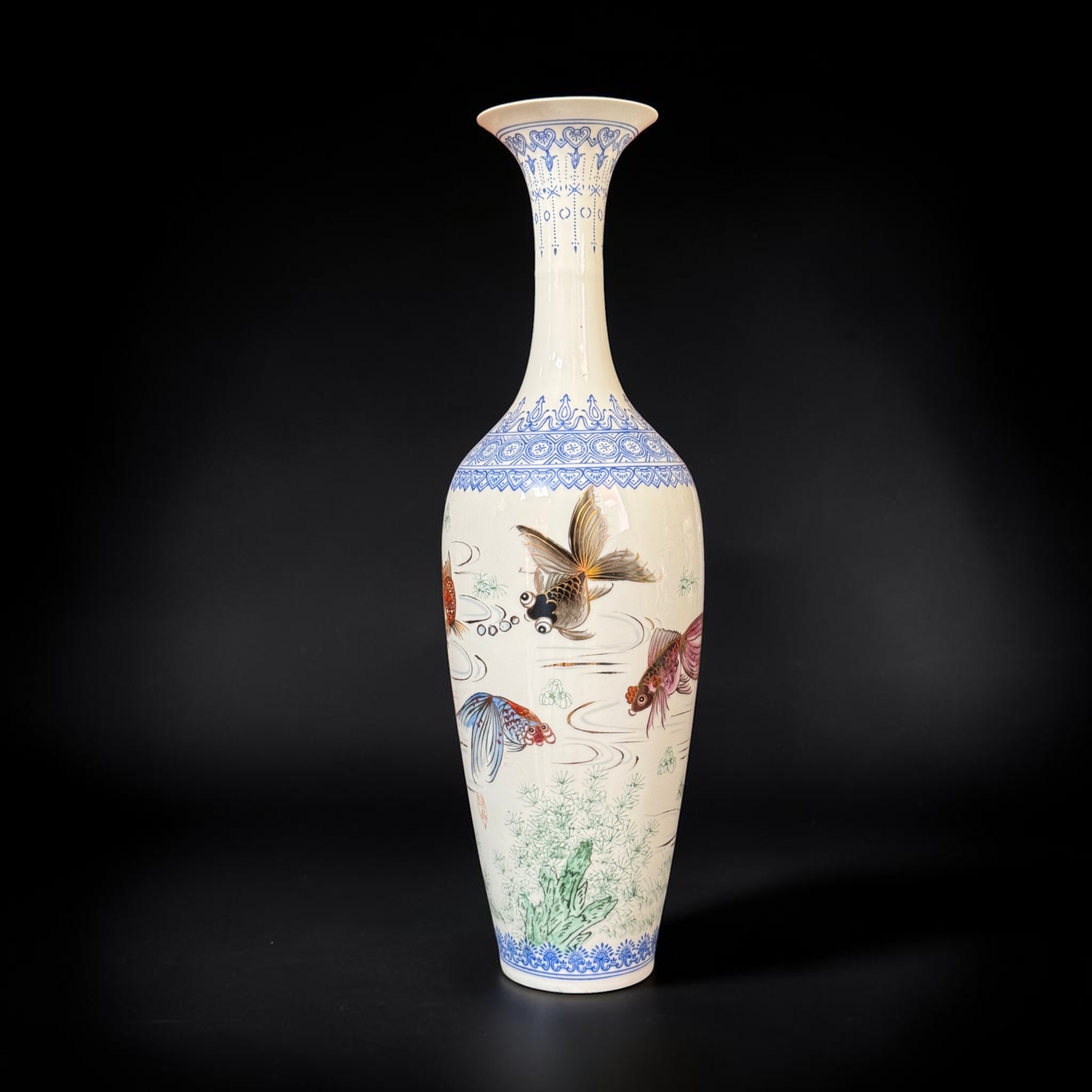 Alte China Porzellanvase Eierschalenporzellan 33cm