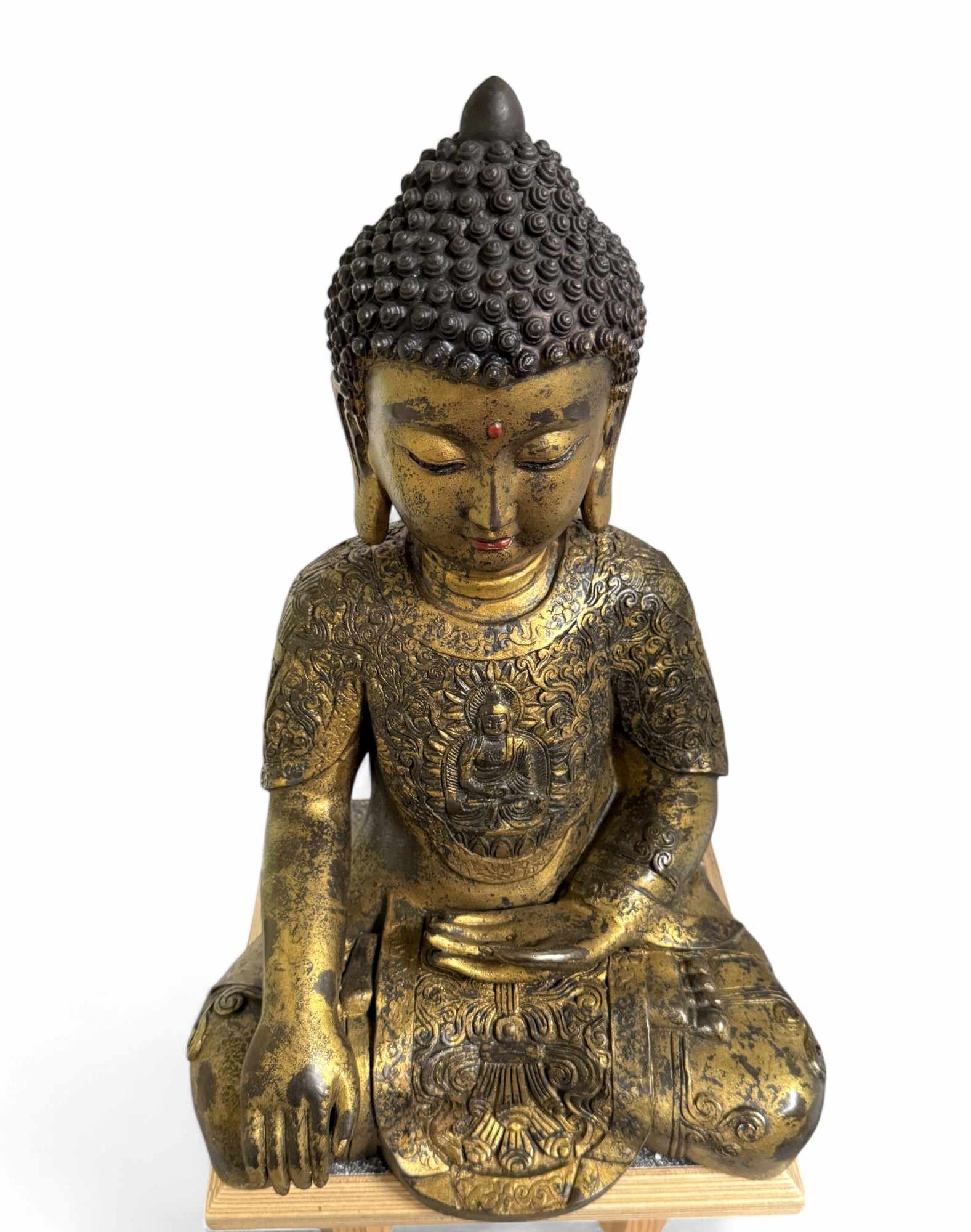 Buddha Figur Bronze Skulptur Siddharta Gautama Statue 41 cm