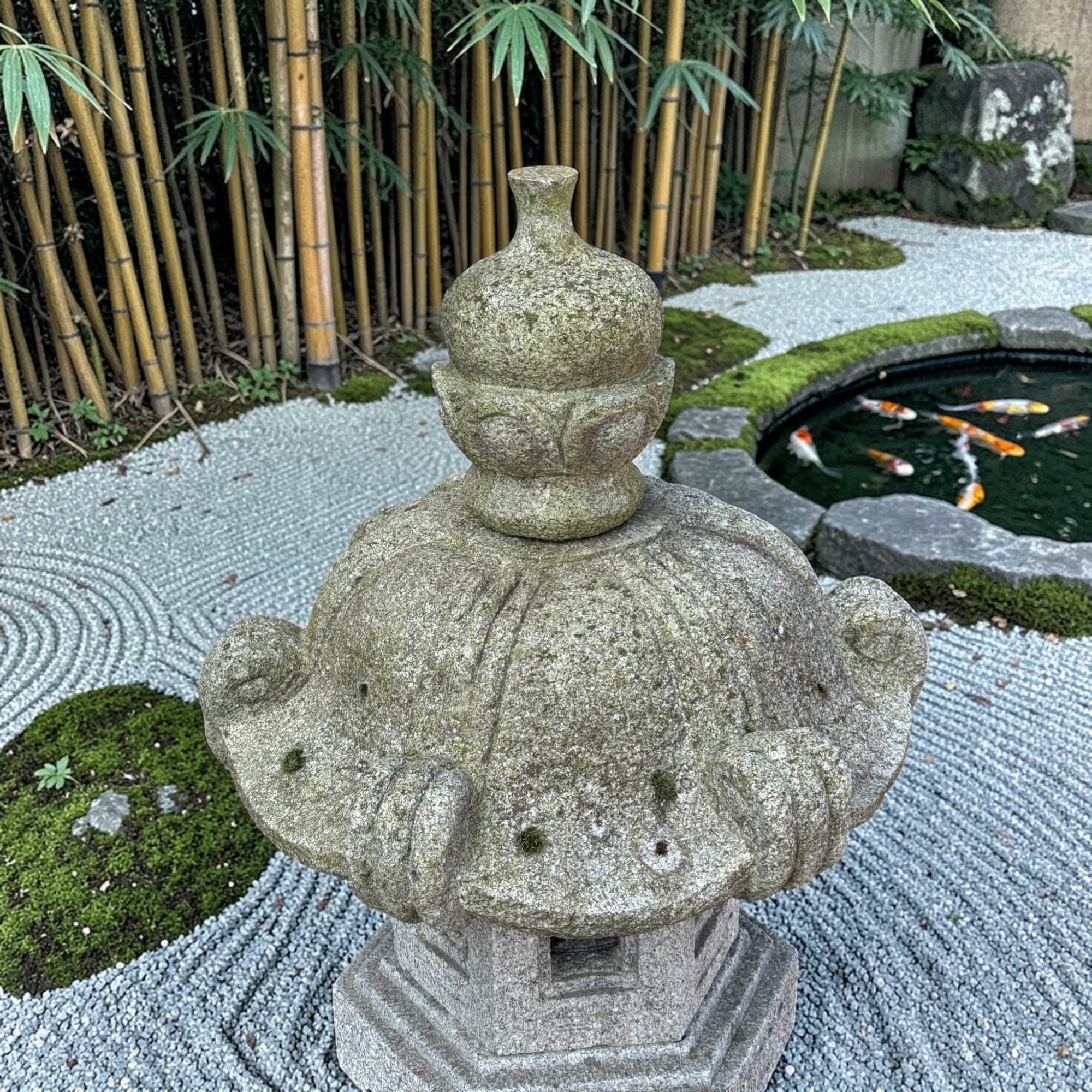 Japan Garten Pagode Steinlaterne aus Granitstein 158 cm groß