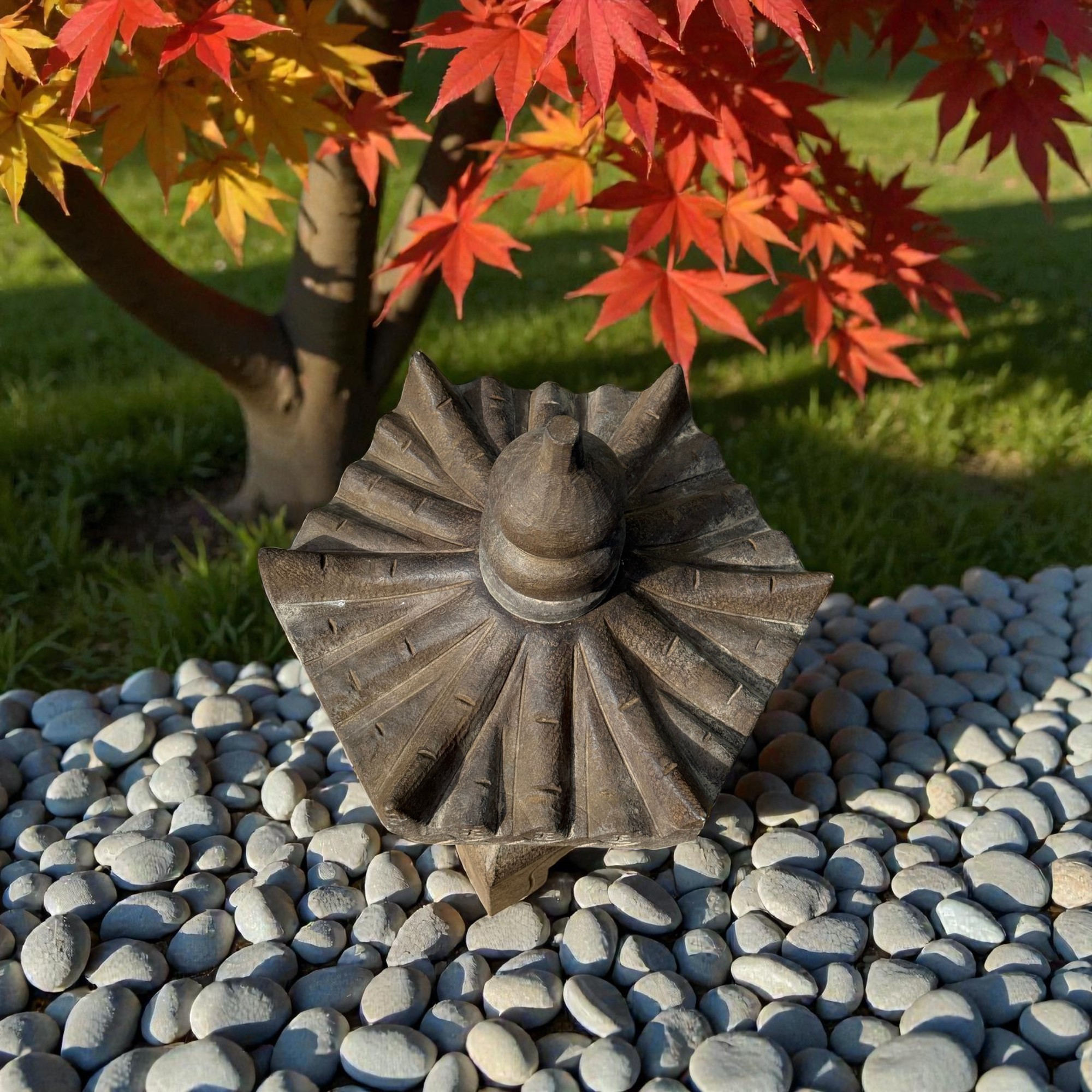 Asiatisches Geisterhaus Bluestone – Steinlaterne Gartenpagode 65 cm