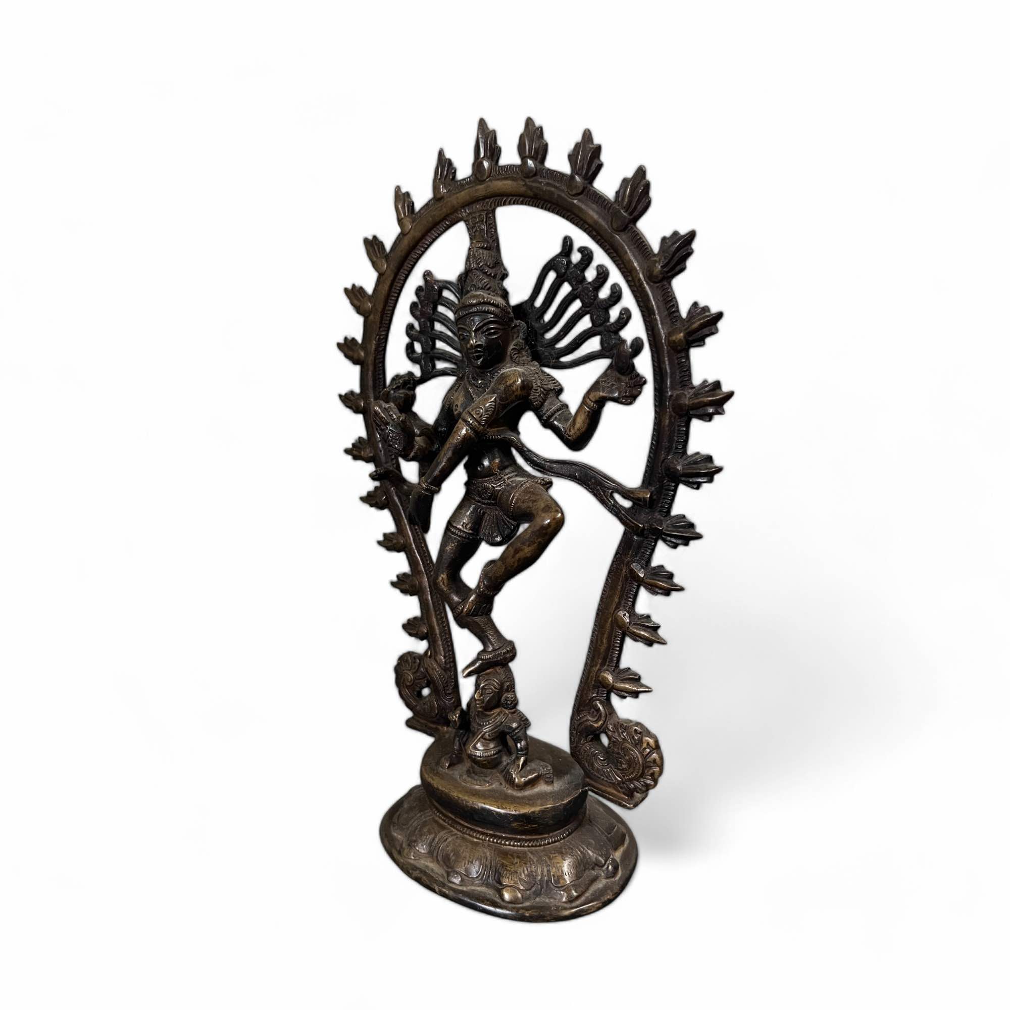 Dancing Shiva Figur Bronze Indien Skulptur -alt