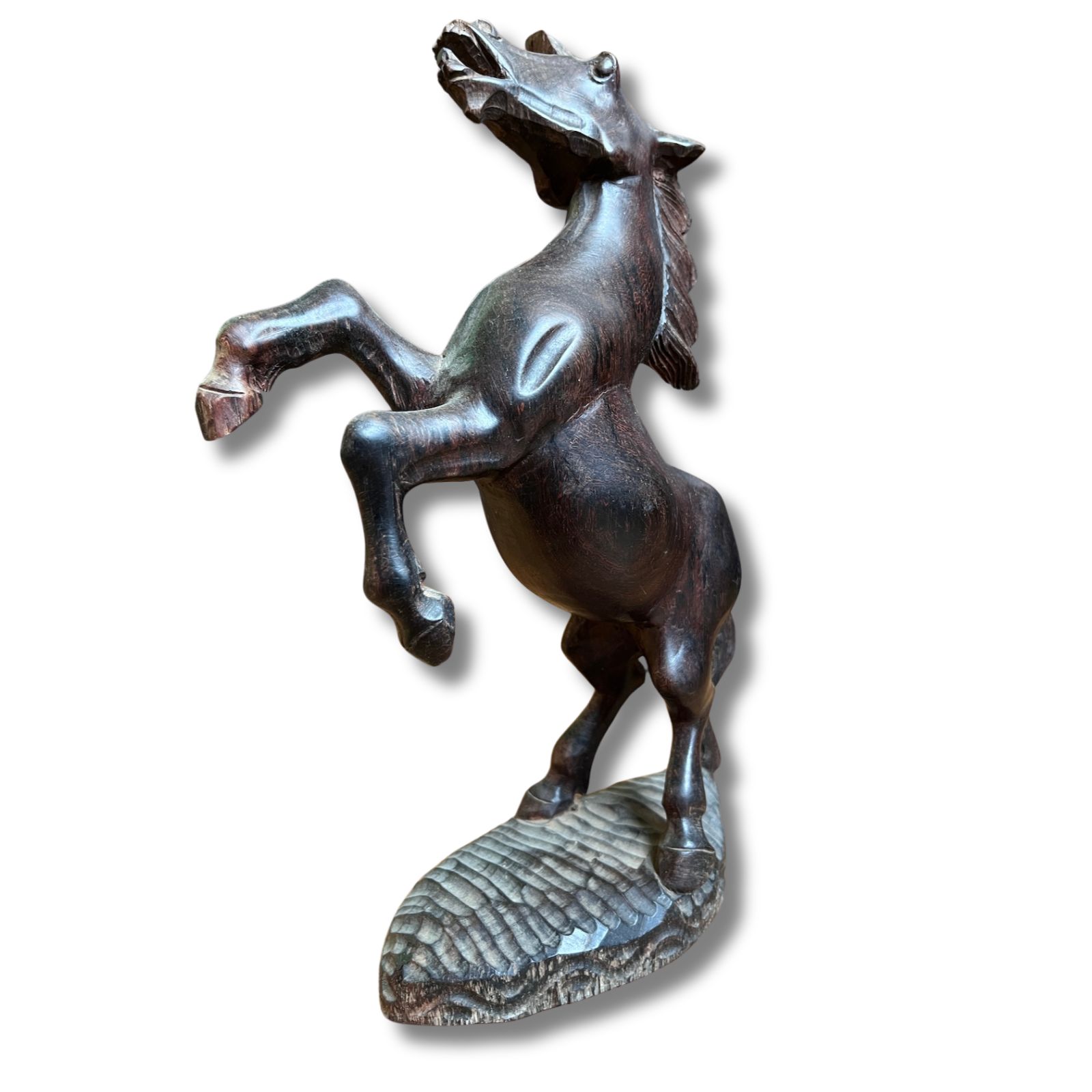 Pferde Figur Holz Skulptur 27cm groß