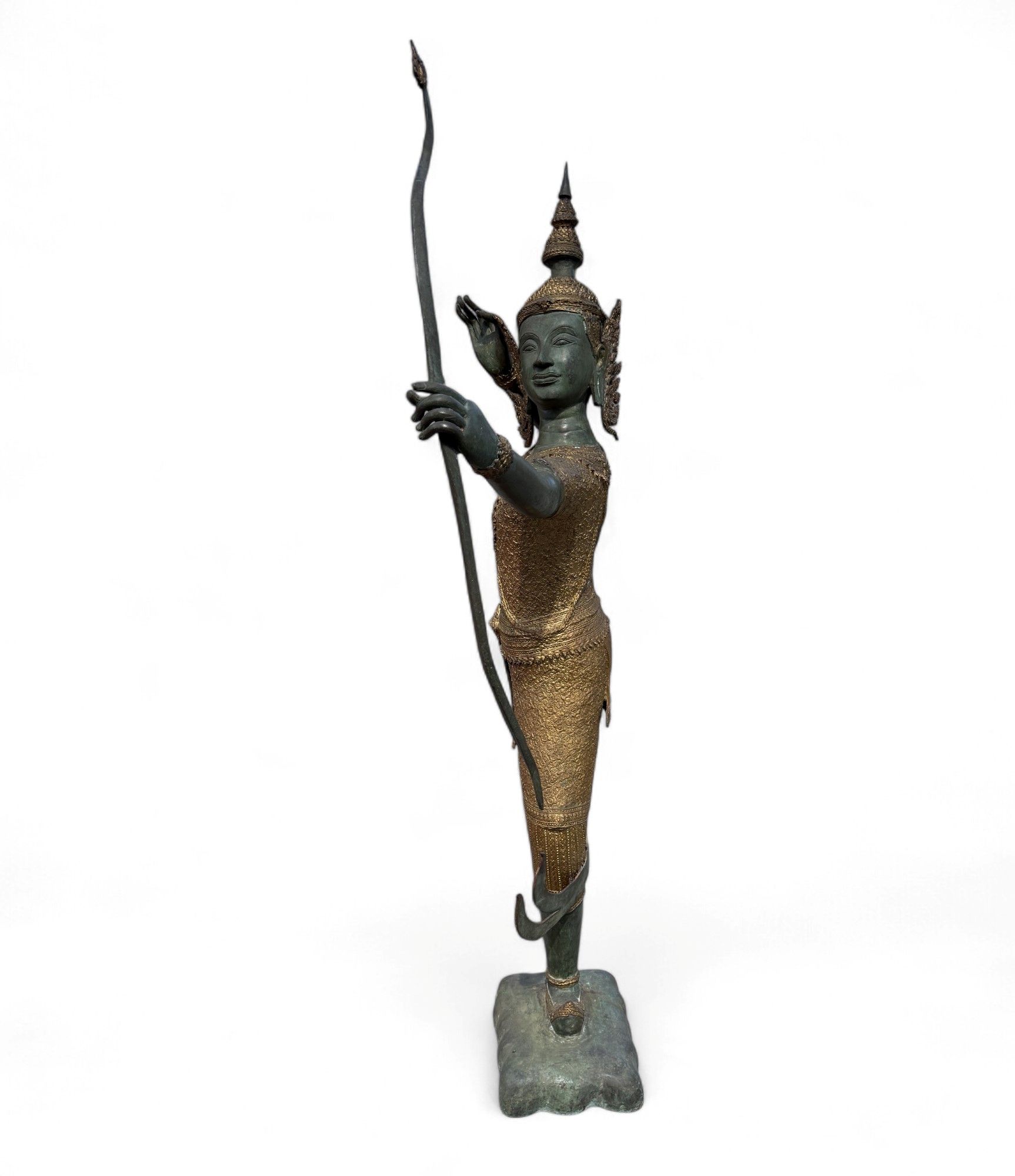 Thailändische Rama Bronze Statue Avatur Vishnus 170 cm groß