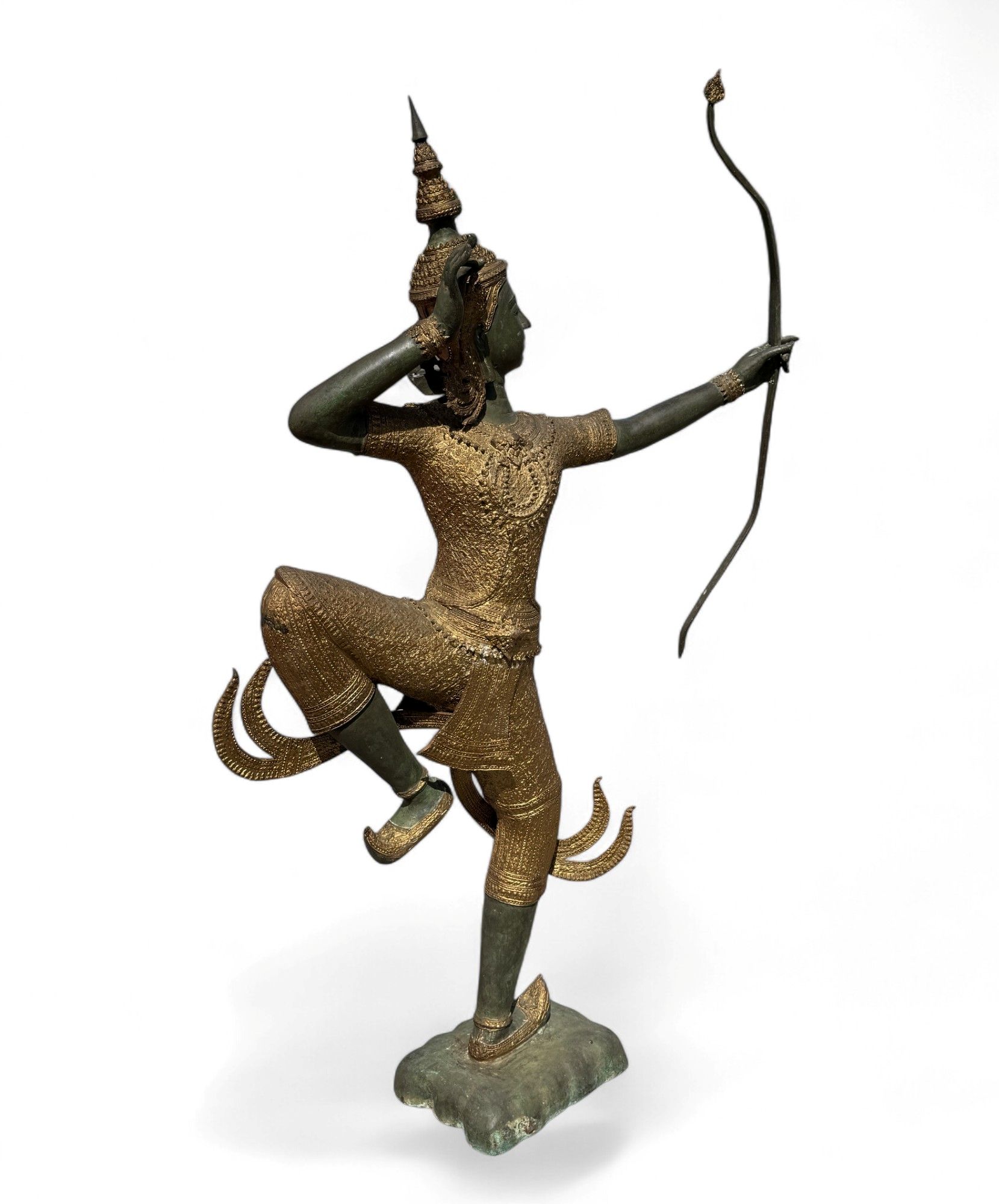 Thailändische Rama Bronze Statue Avatur Vishnus 170 cm groß