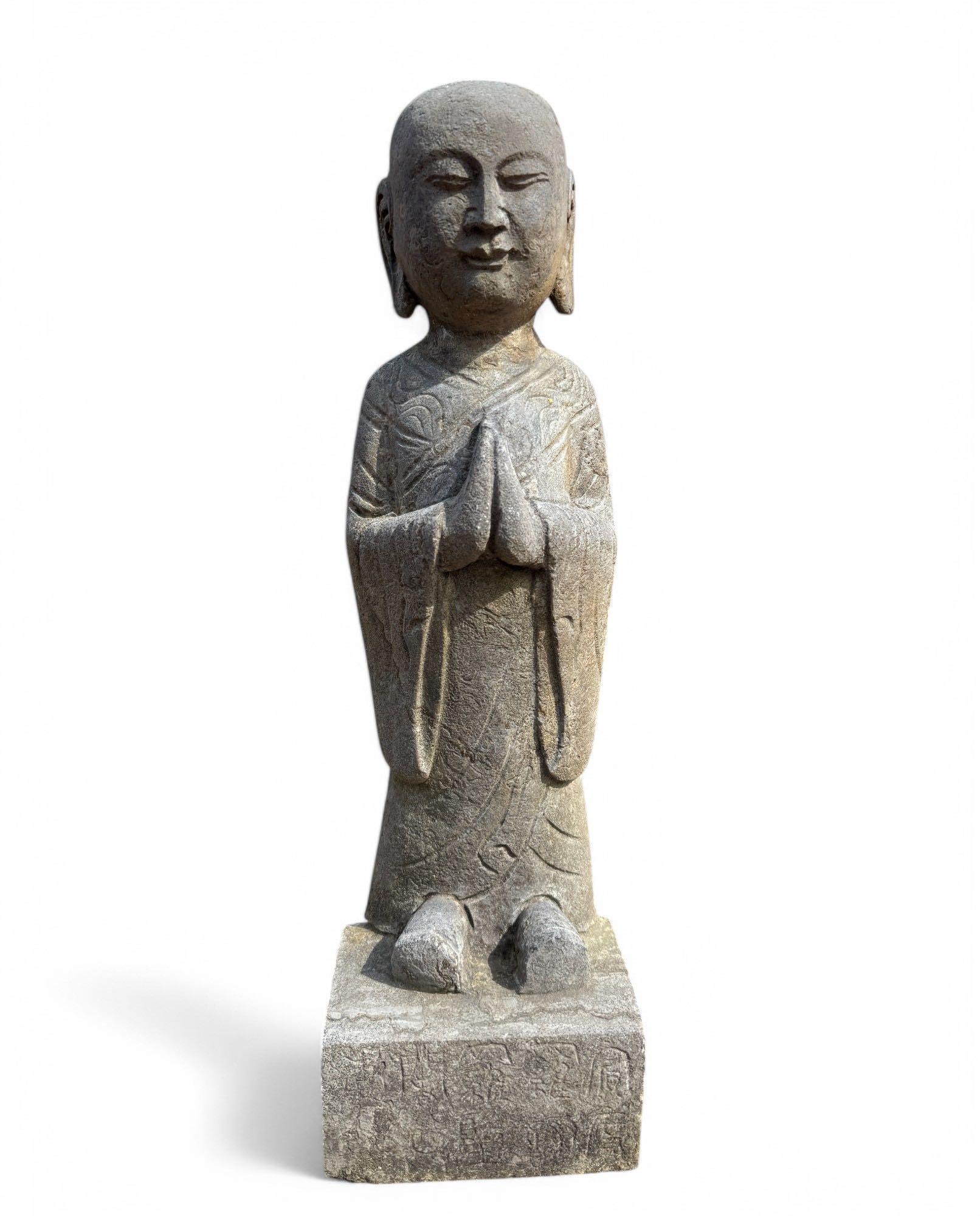 Zen Mönch China Garten Skulptur Naturstein Figur 50 cm groß