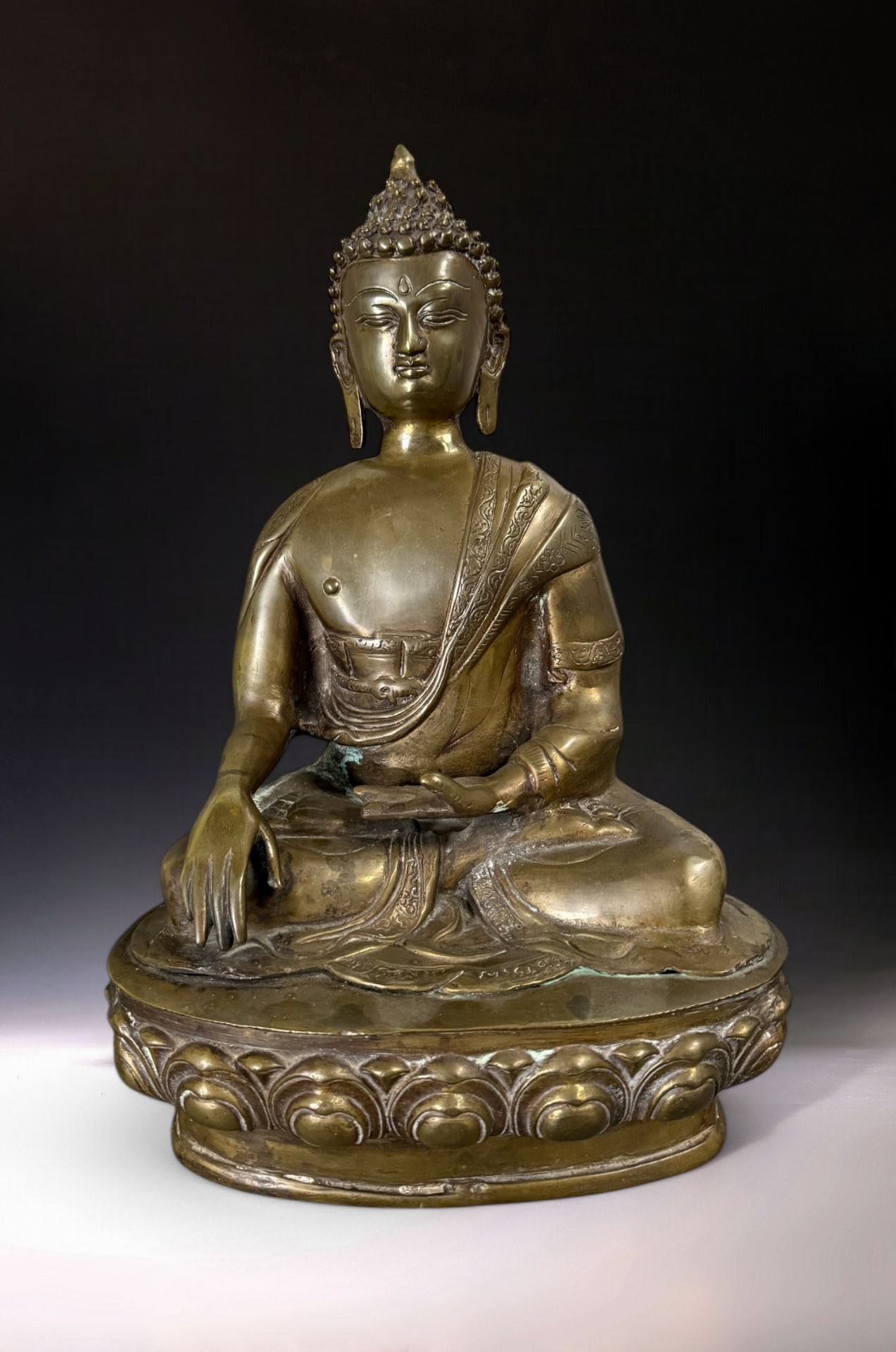 Siddharta Gautama Buddha Figur aus Bronze Nepal / Indien