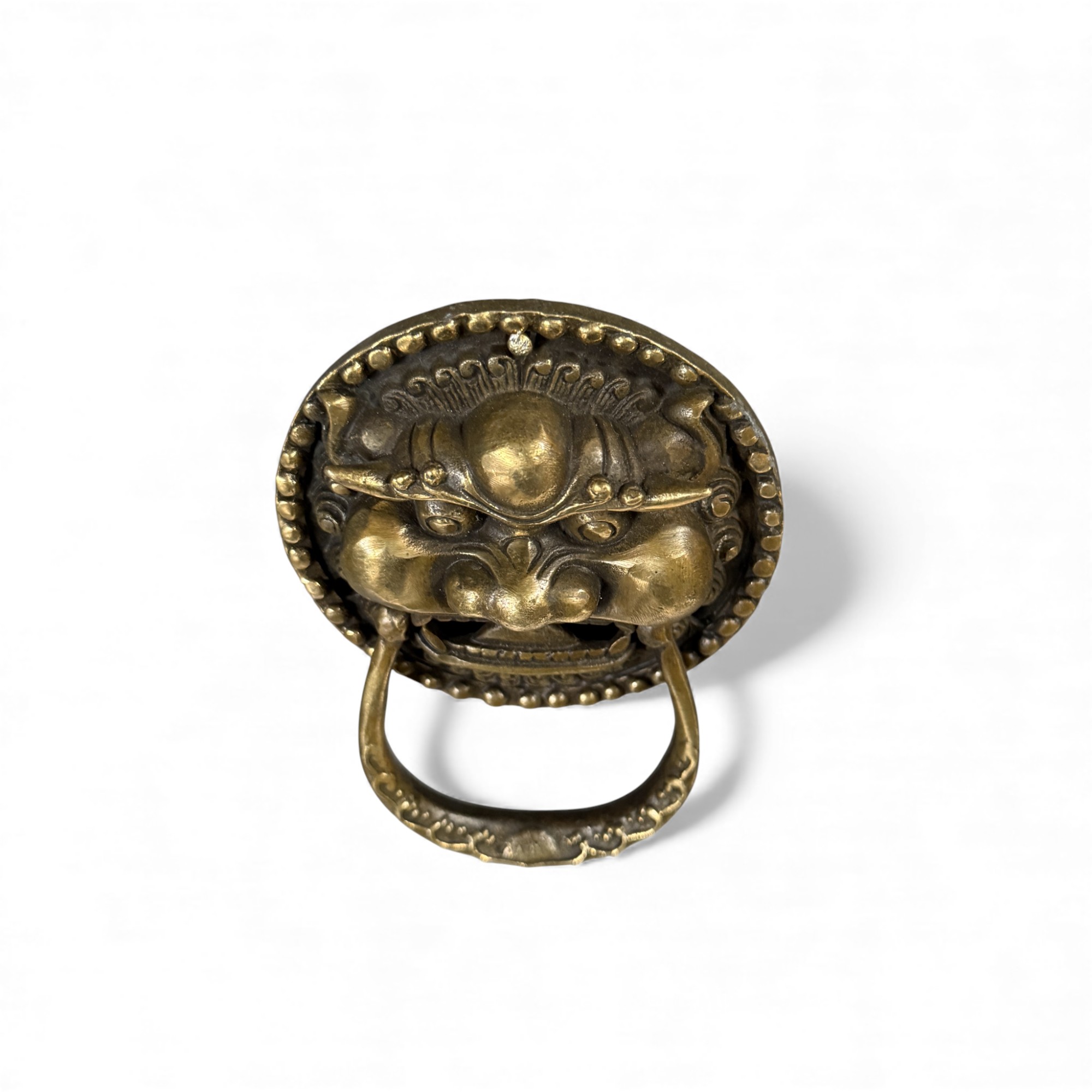 Türklopfer aus Bronze - Tempelwächter Löwe aus China