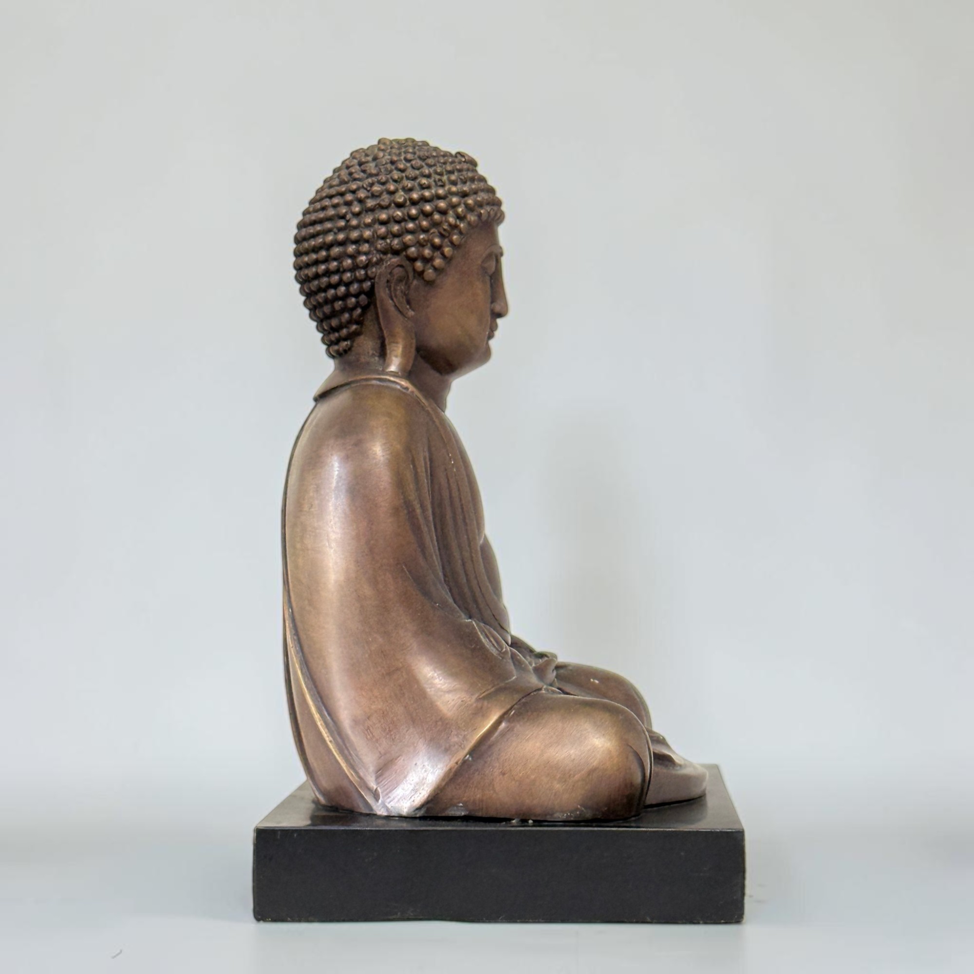 Alte Daibutsu Bronze Buddha Figur Kamakura Amida aus Japan