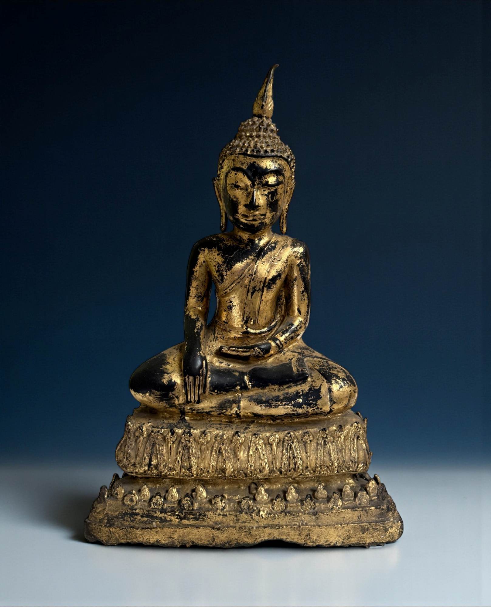 Buddha Figur Bronze Thailand Sukhothai - 43cm