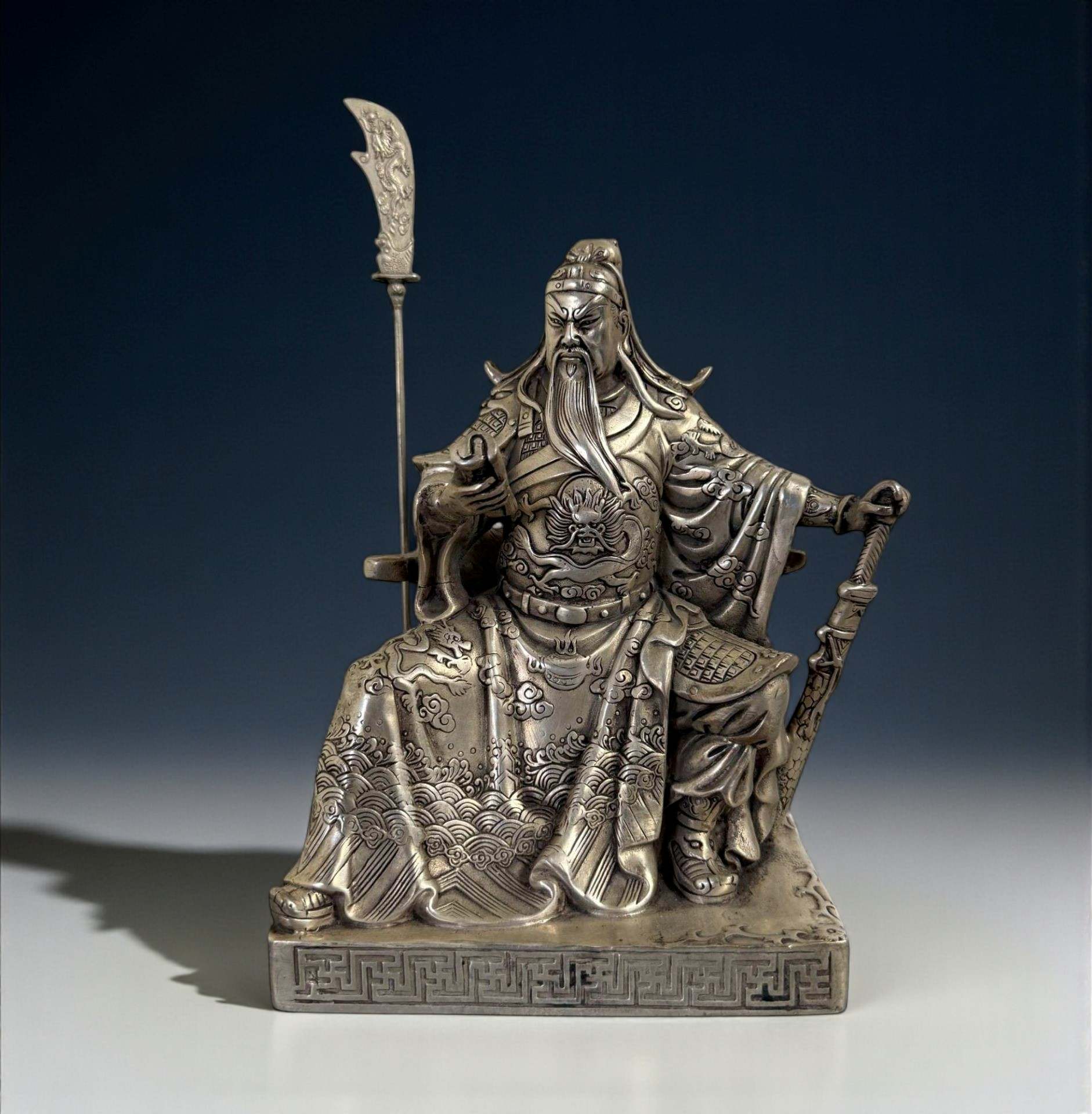 China Krieger General Guan Yu - Kwan Kong Bronze Figur China Krieger General Guan Yu - Kwan Kong Bronze Figur