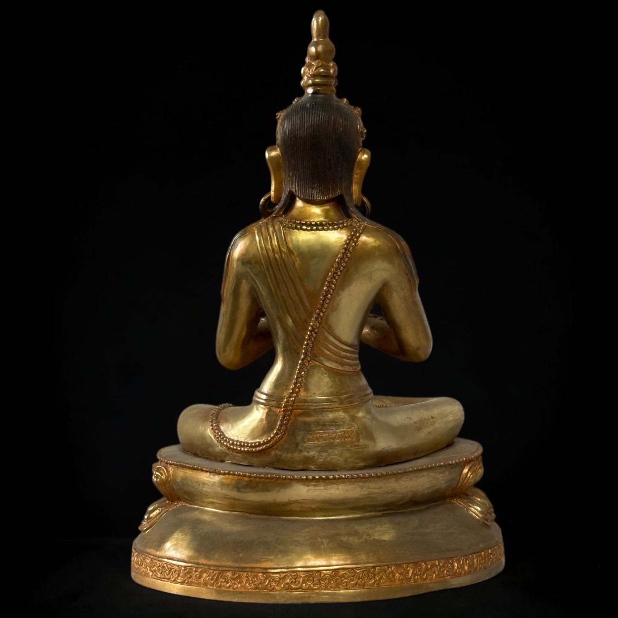 Buddha Figur Dharmachakra Mudra Bronze Skulptur 45,5 cm groß