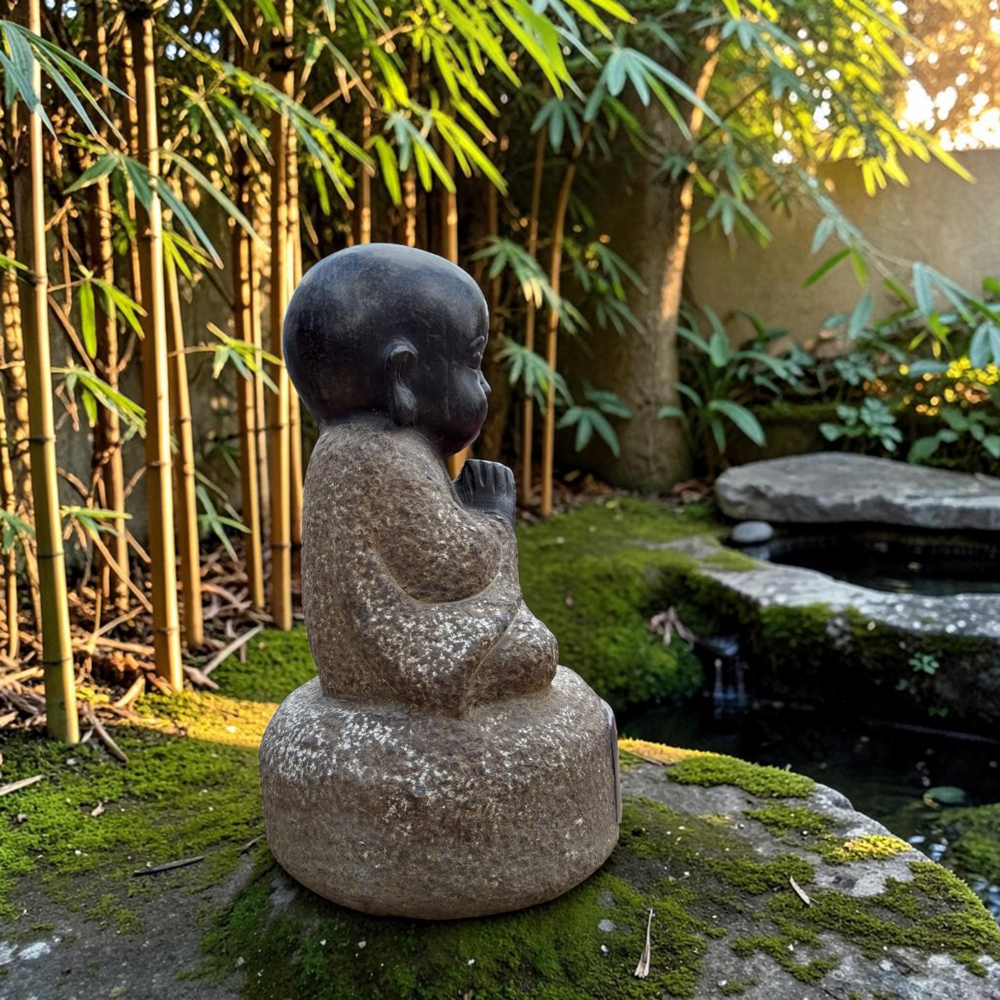 Zen Mönch Garten Figur China 34 cm groß