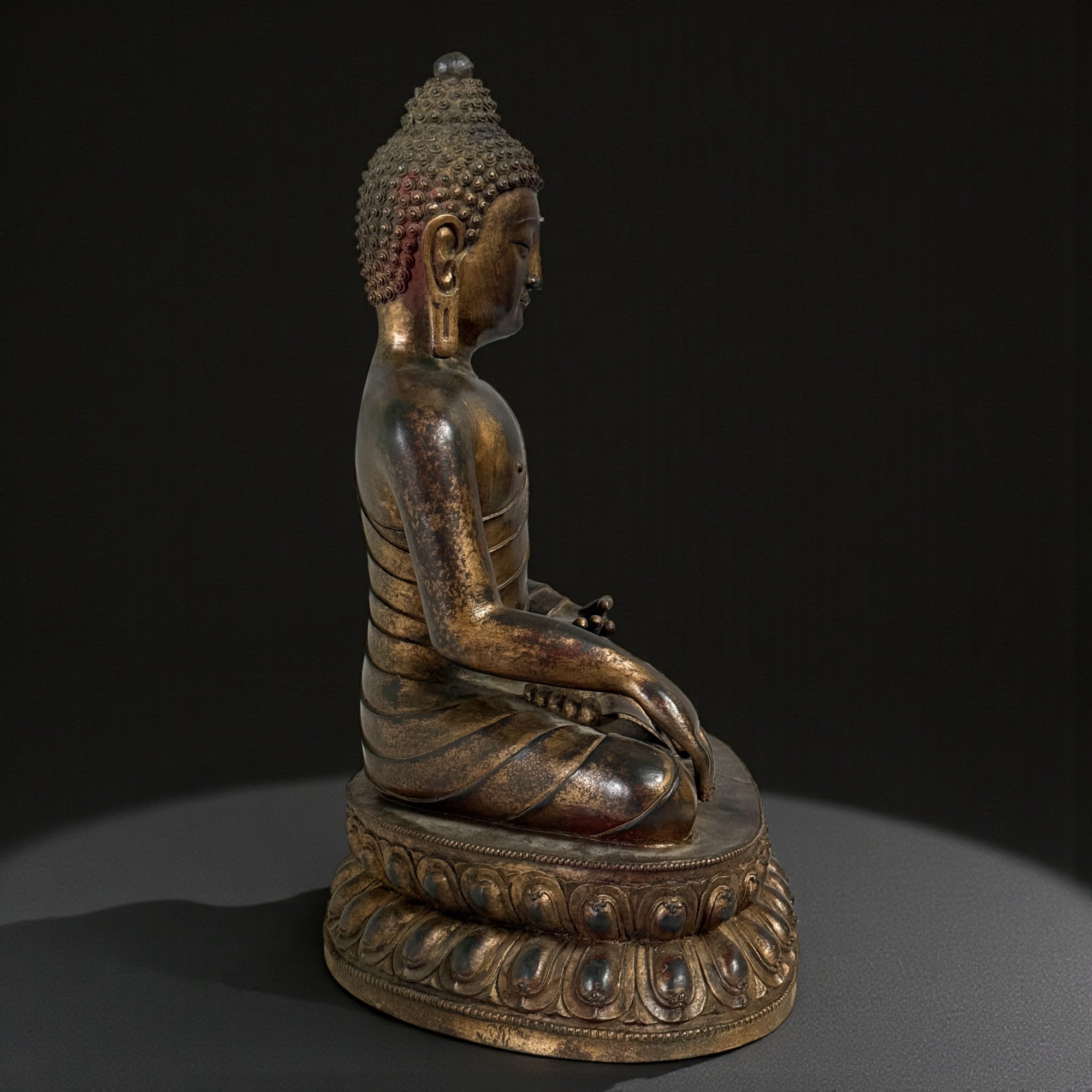 Siddharta Gautama Bronze Buddha Figur 45,5 cm groß