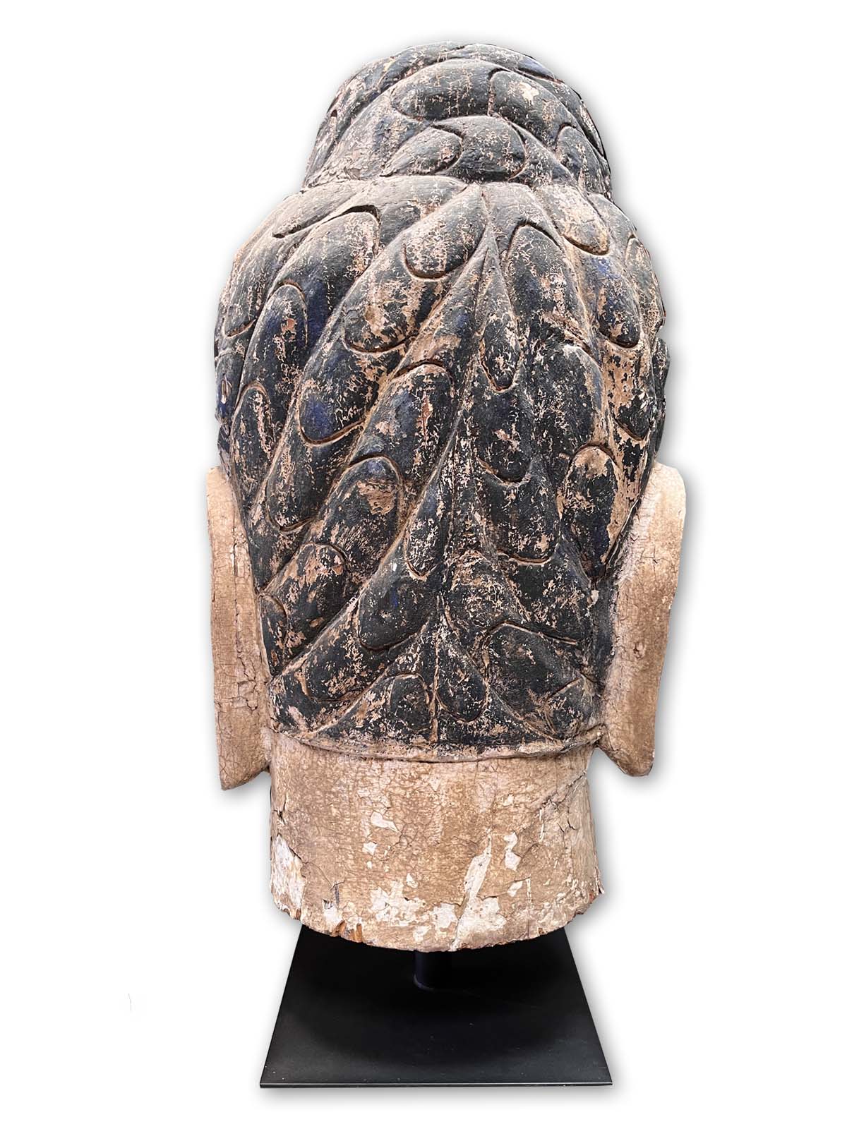 Buddha Kopf Holz Skulptur China - 120cm