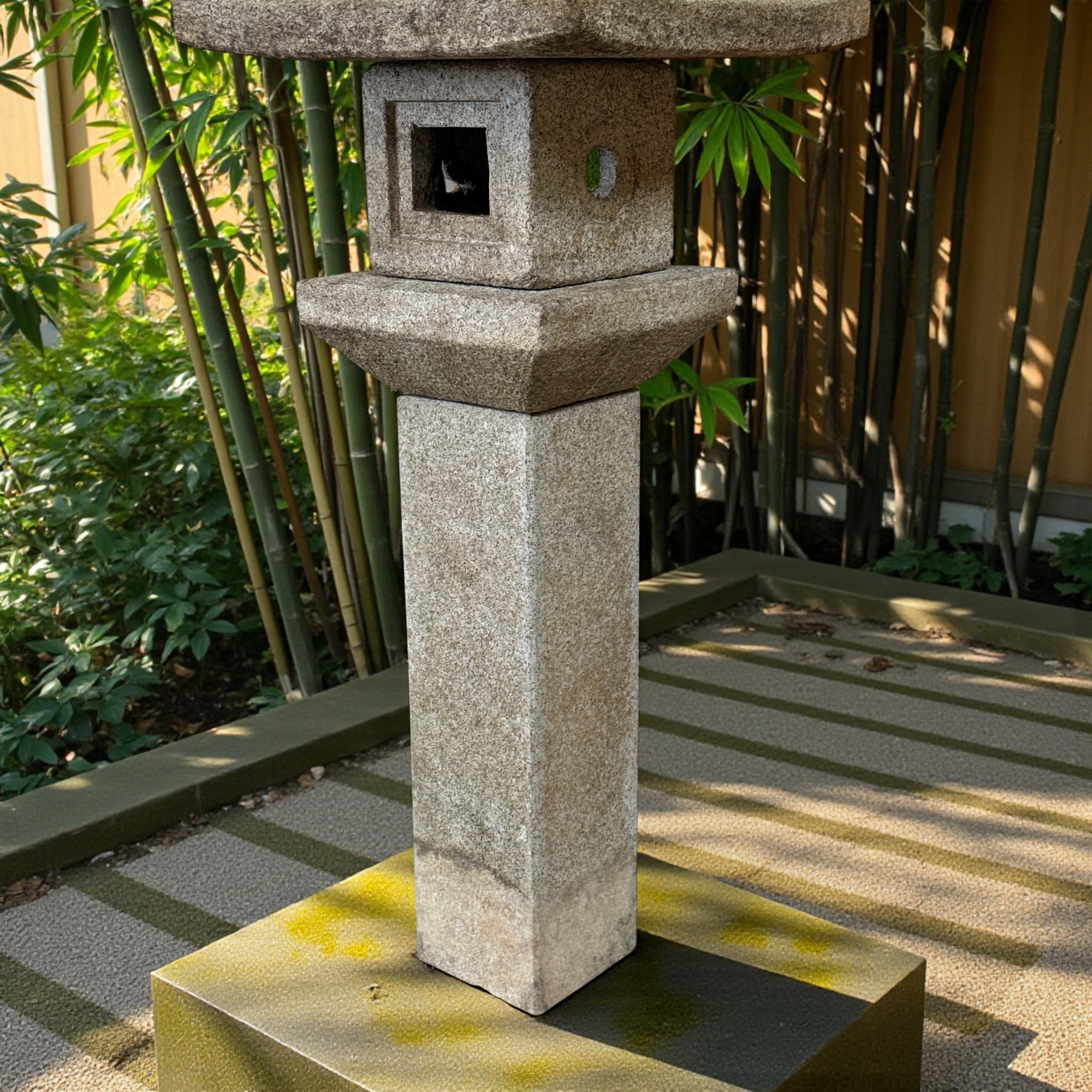 Japan Garten Pagode Steinlaterne aus Granitstein 115 cm groß