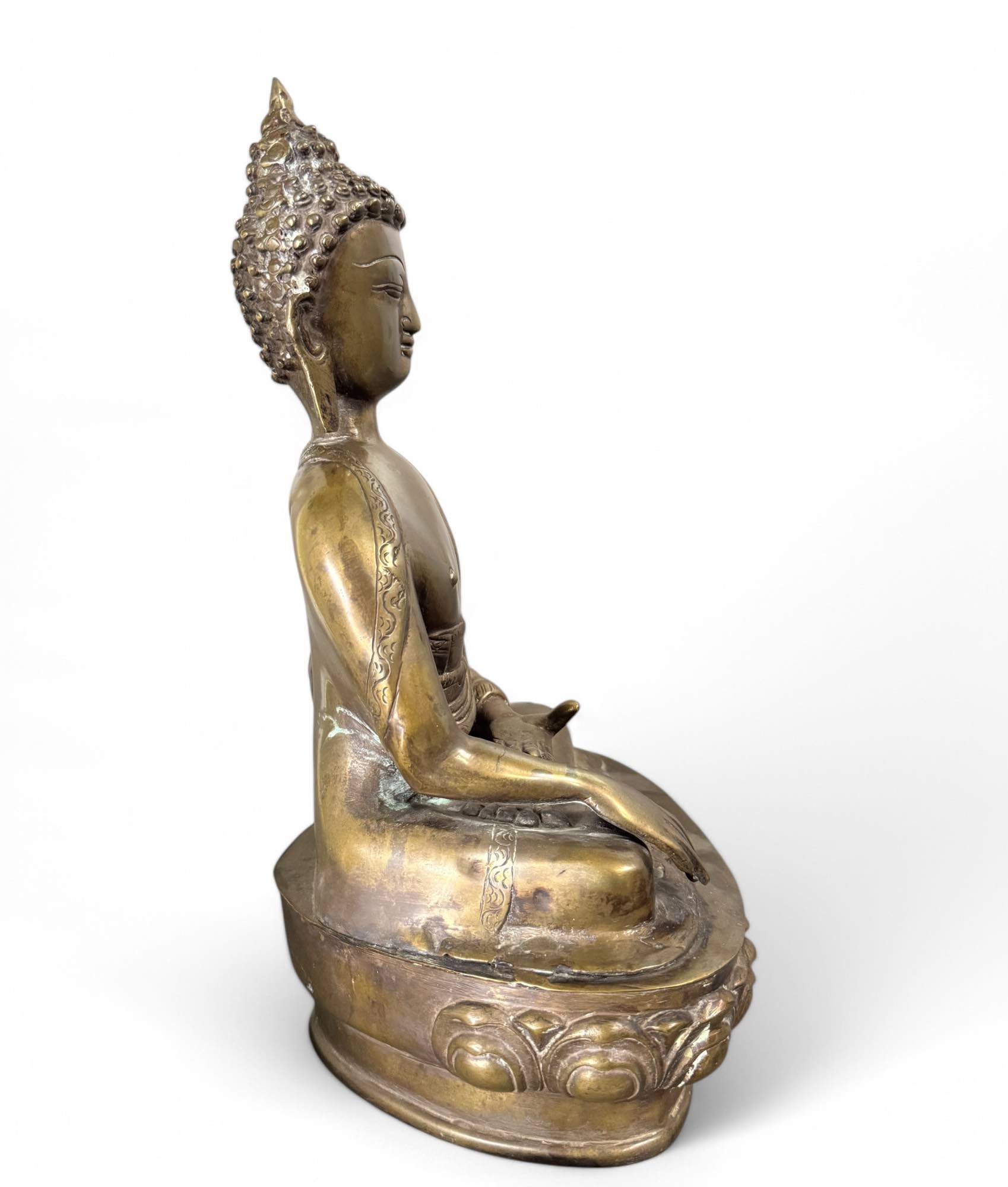 Siddharta Gautama Buddha Figur aus Bronze Nepal / Indien
