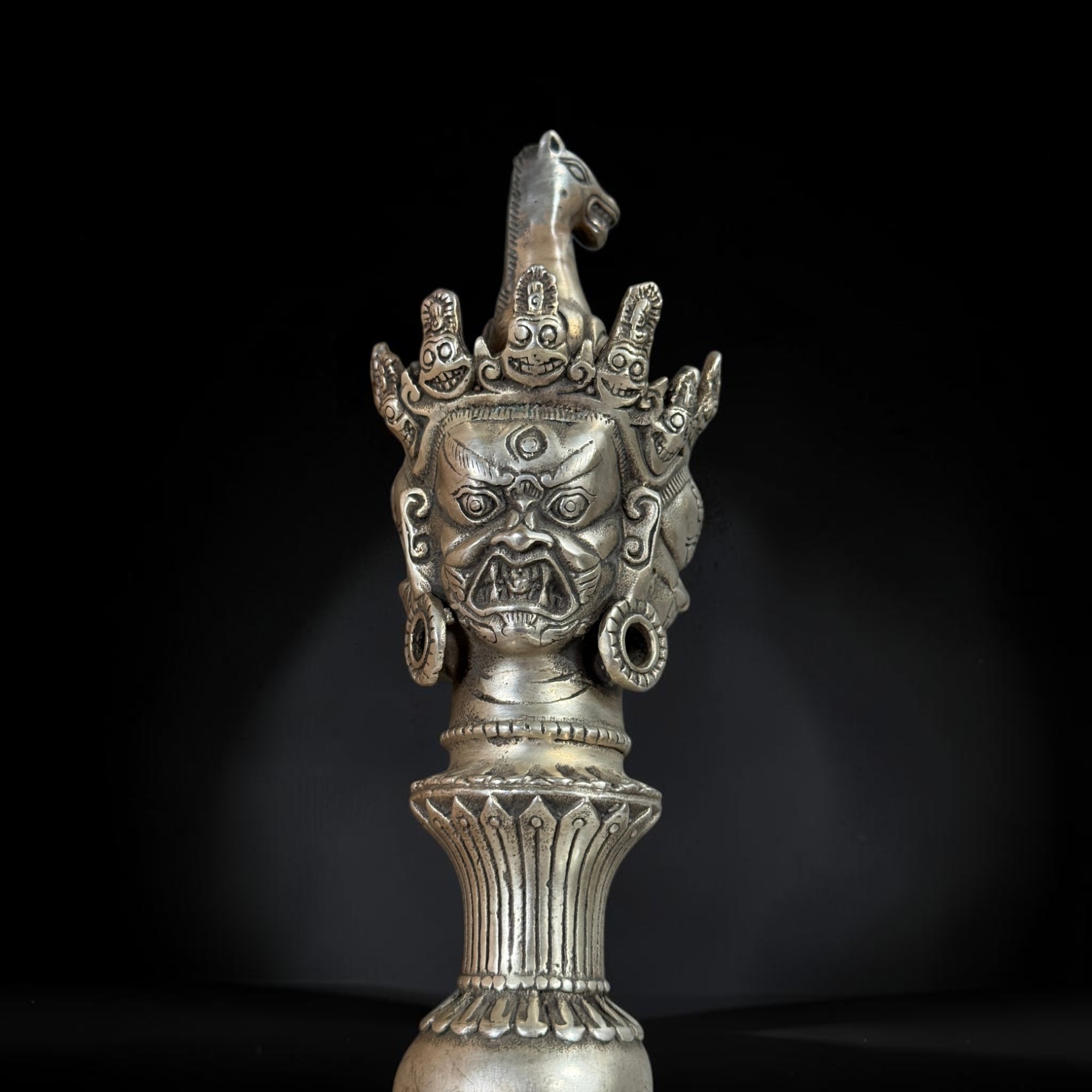 Phurba Bronze Ritualdolch Tibet Kila Ritualmesser Buddhismus 36cm