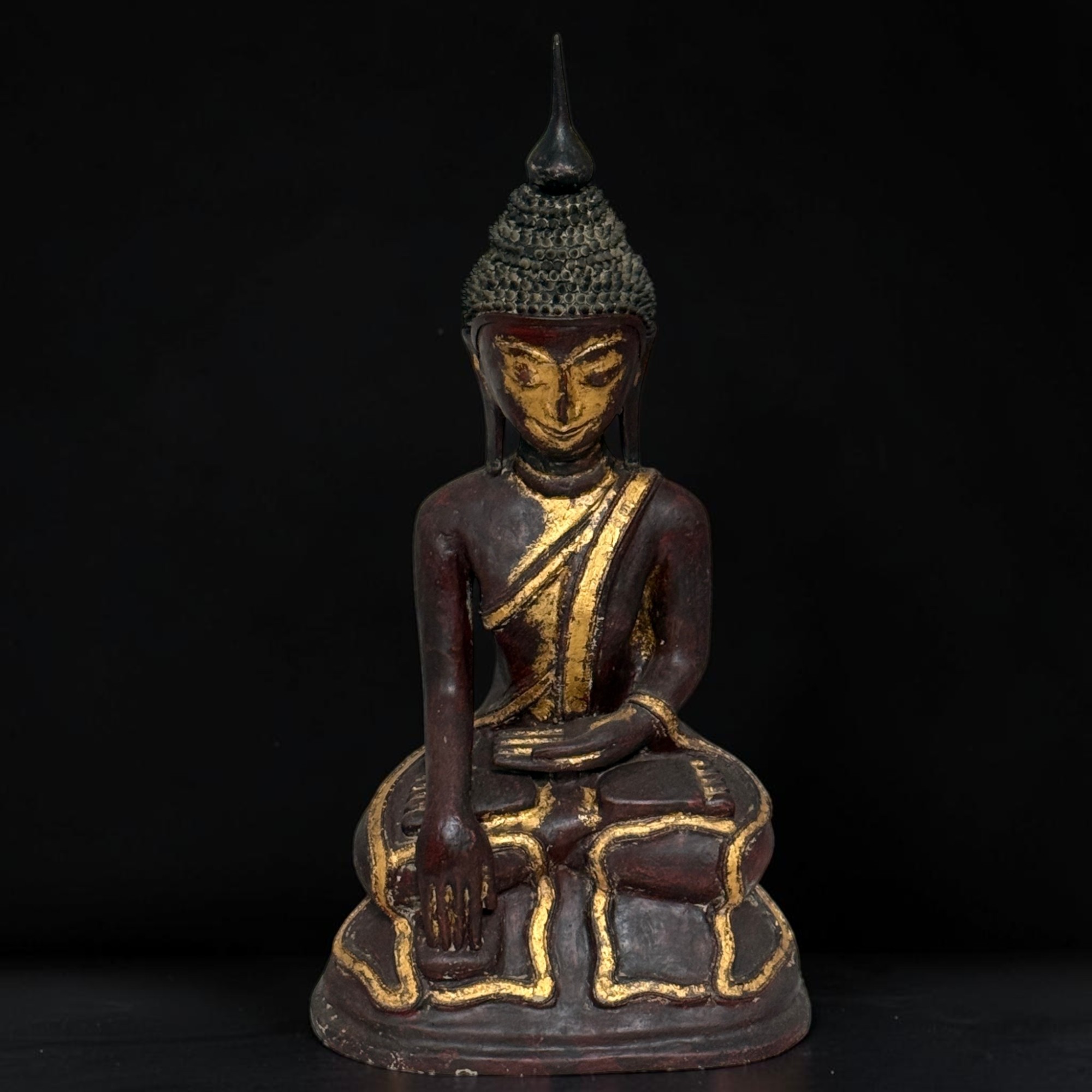 Lacquerware Buddha Statue Burma Skulptur 73 cm groß