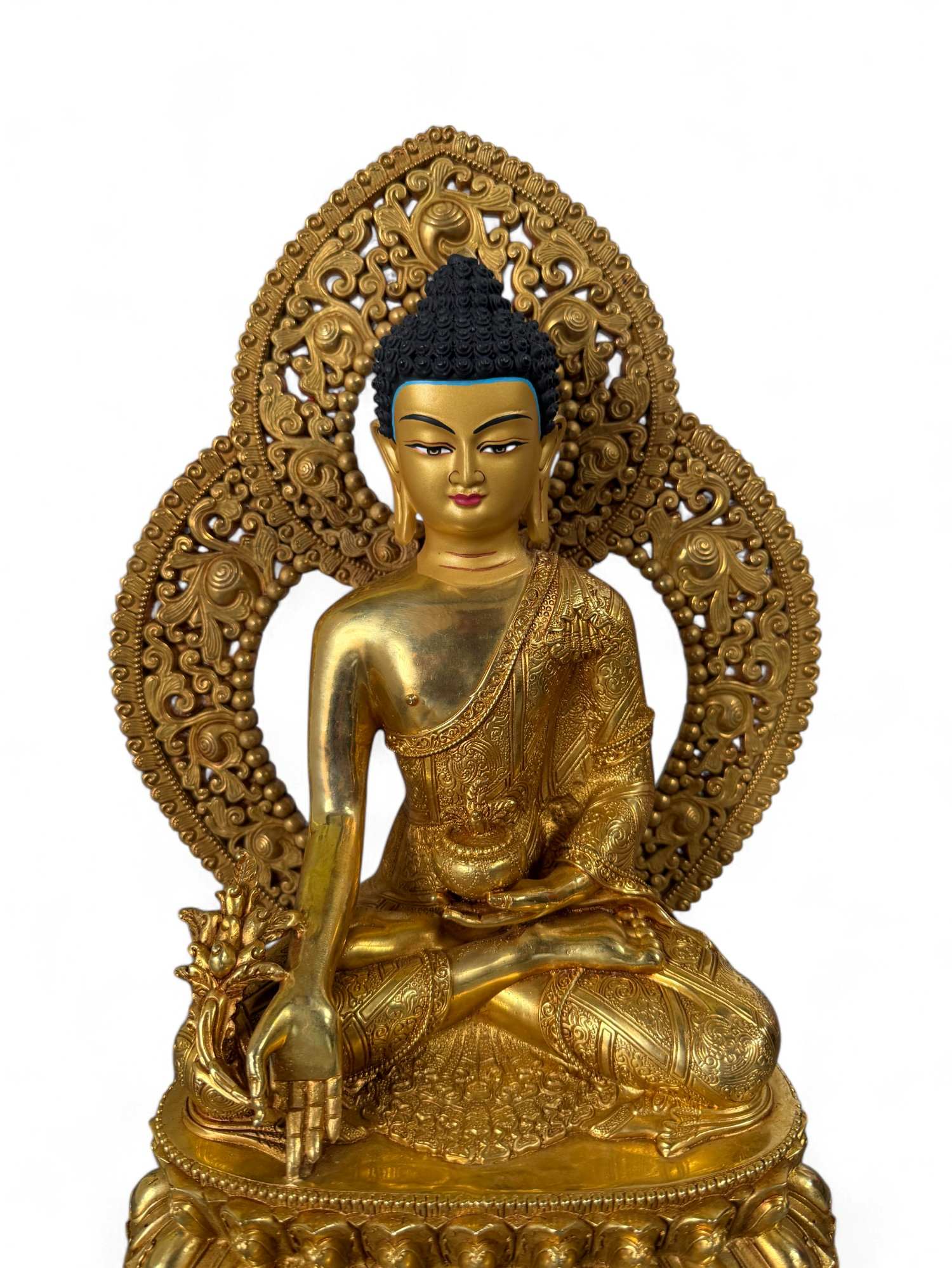 Medizin Buddha Figur Bronze Tibet China - 34 cm groß