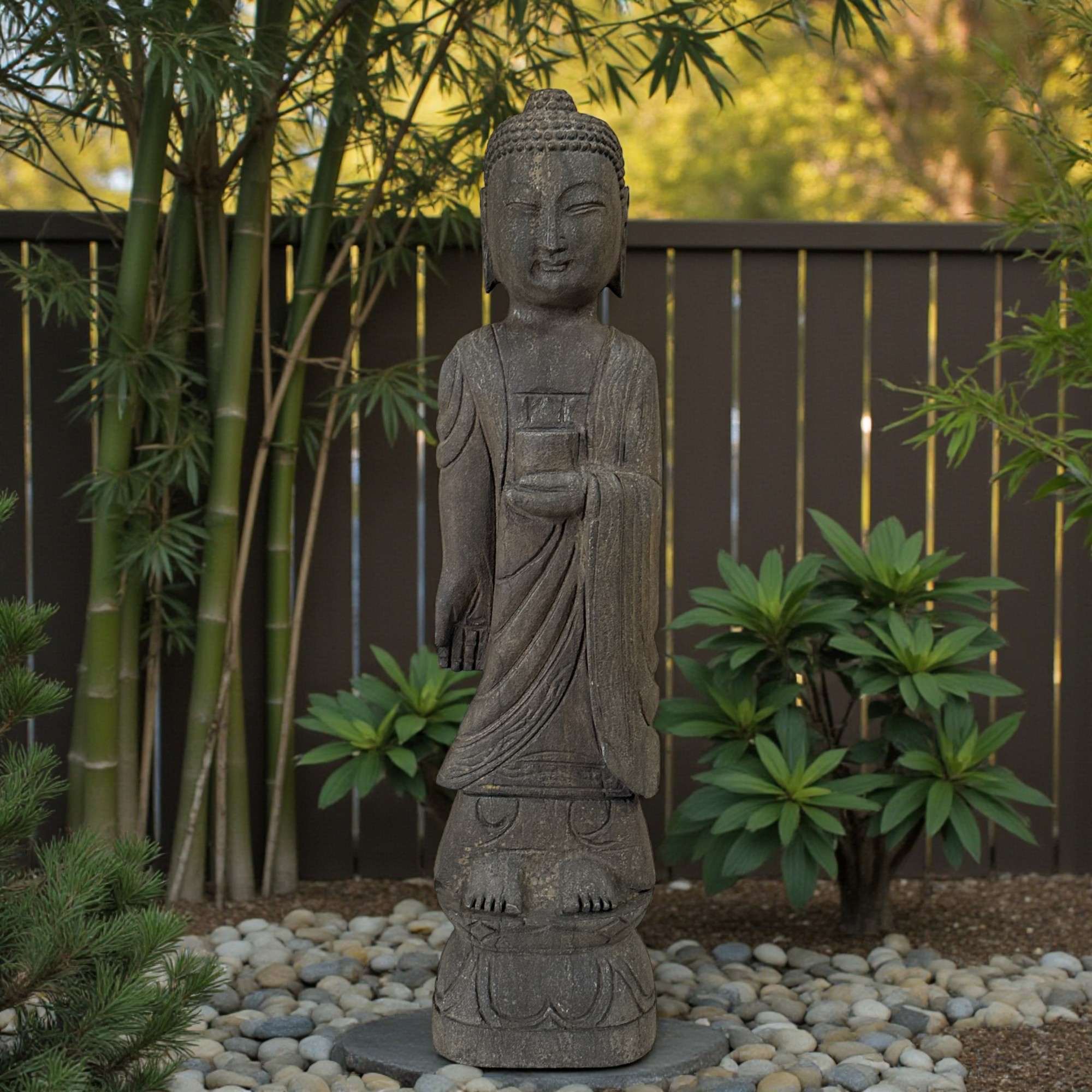 Stein Buddha Skulptur aus China für den Garten