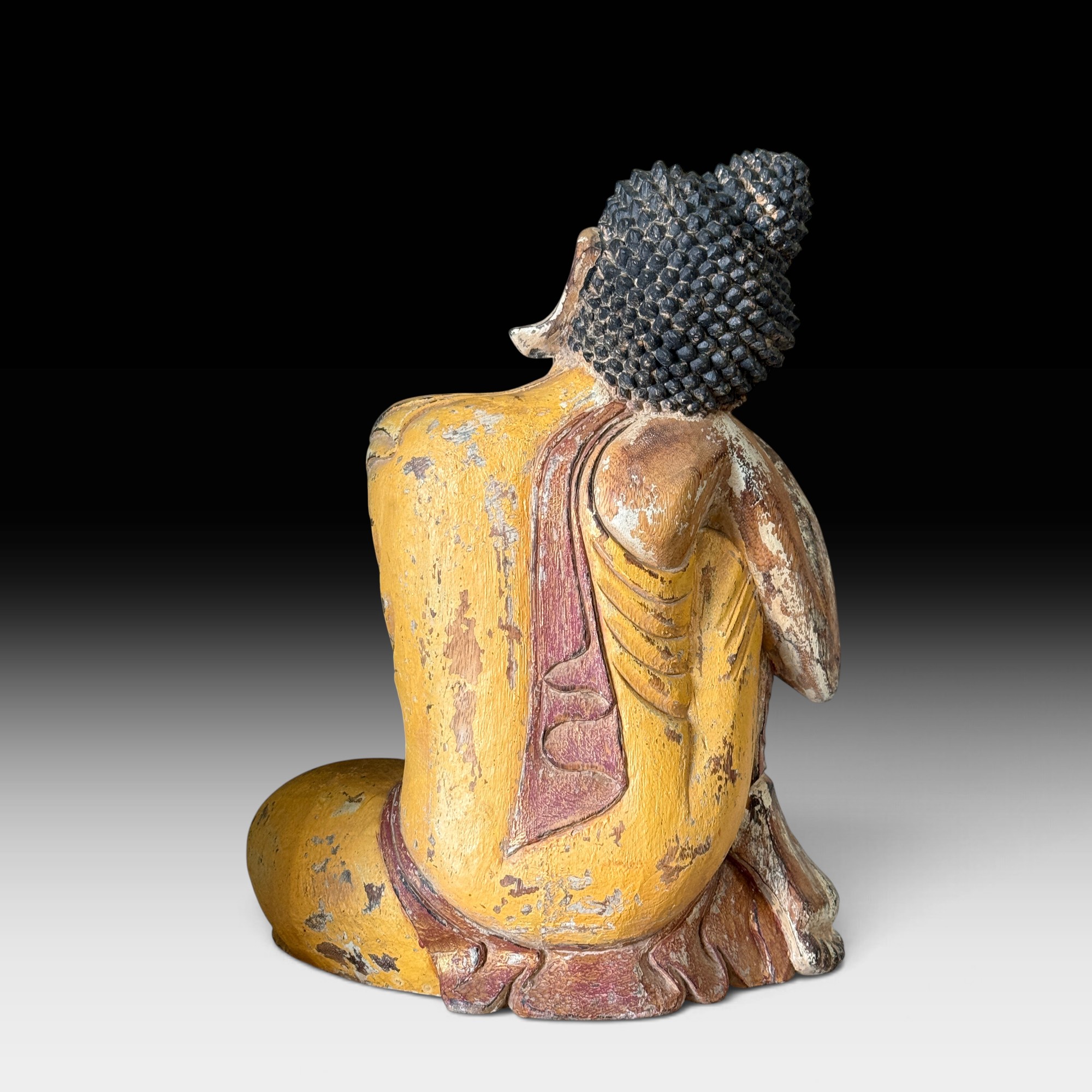 Schlafender Buddha aus Suarholz – handgeschnitzt, ruhend, Indonesien, 52 cm