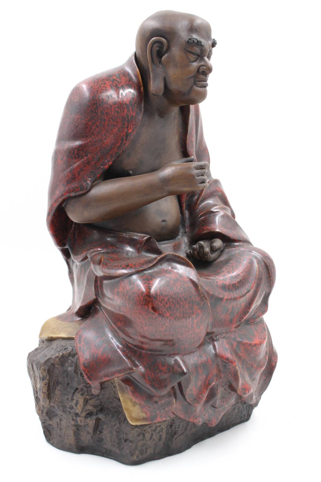 Arhat Keramik Figur (38cm) Porzellan Lohan Skulptur