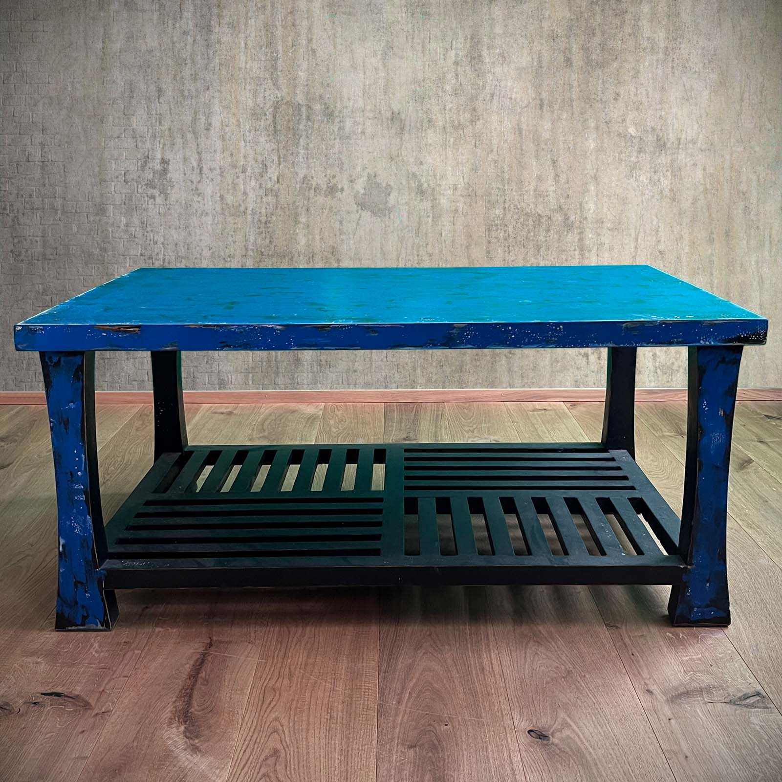 Chinesischer Teetisch Blau Couchtisch Shabby Chic