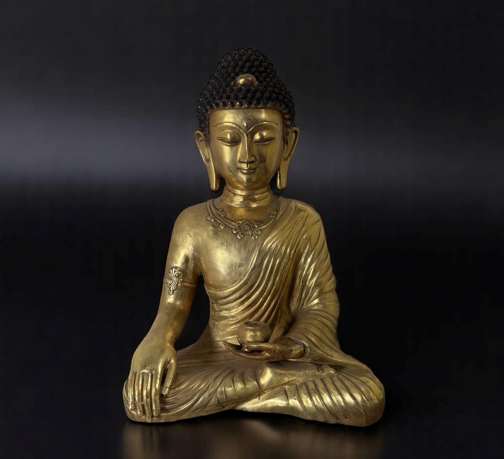 Buddha Figur Bronze Skulptur Siddharta Gautama Statue 43 cm