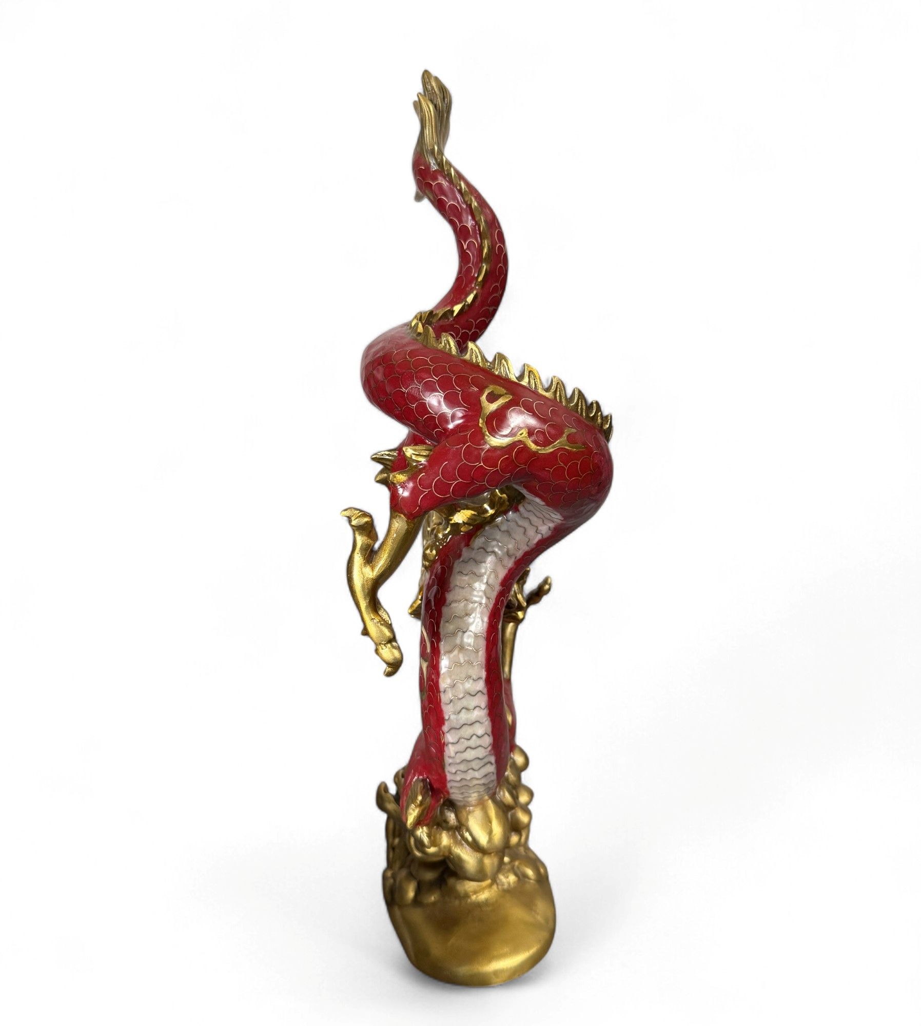 China Drachen Skulptur Bronze Figur Cloisonne 41 cm