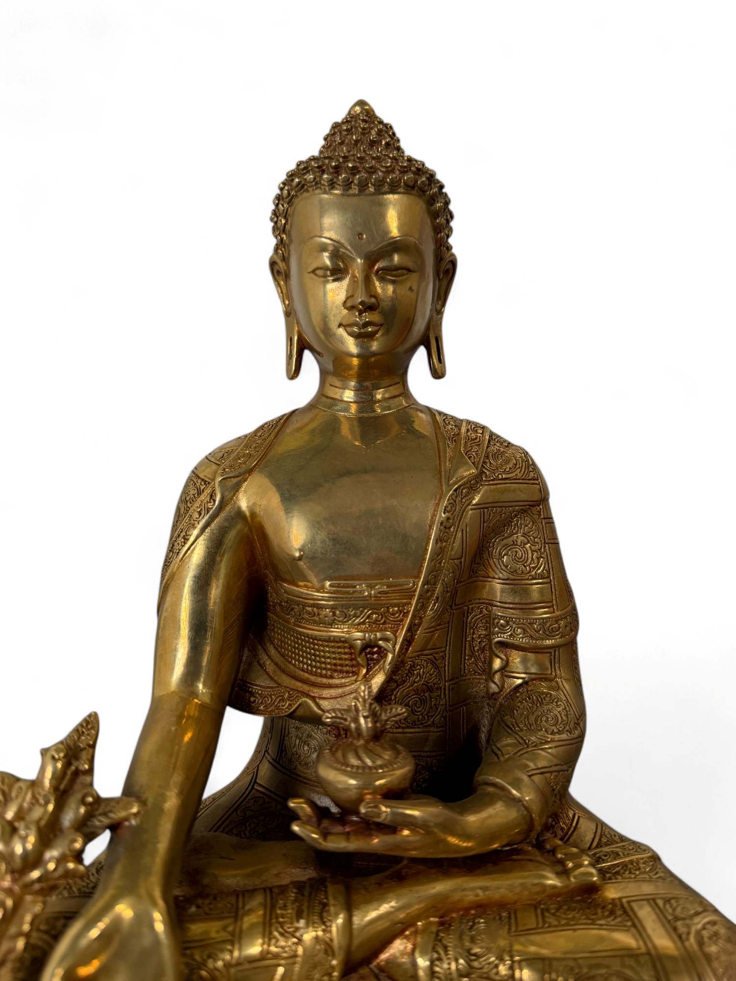 Medizin Buddha Figur Bronze Tibet China - 30 cm groß