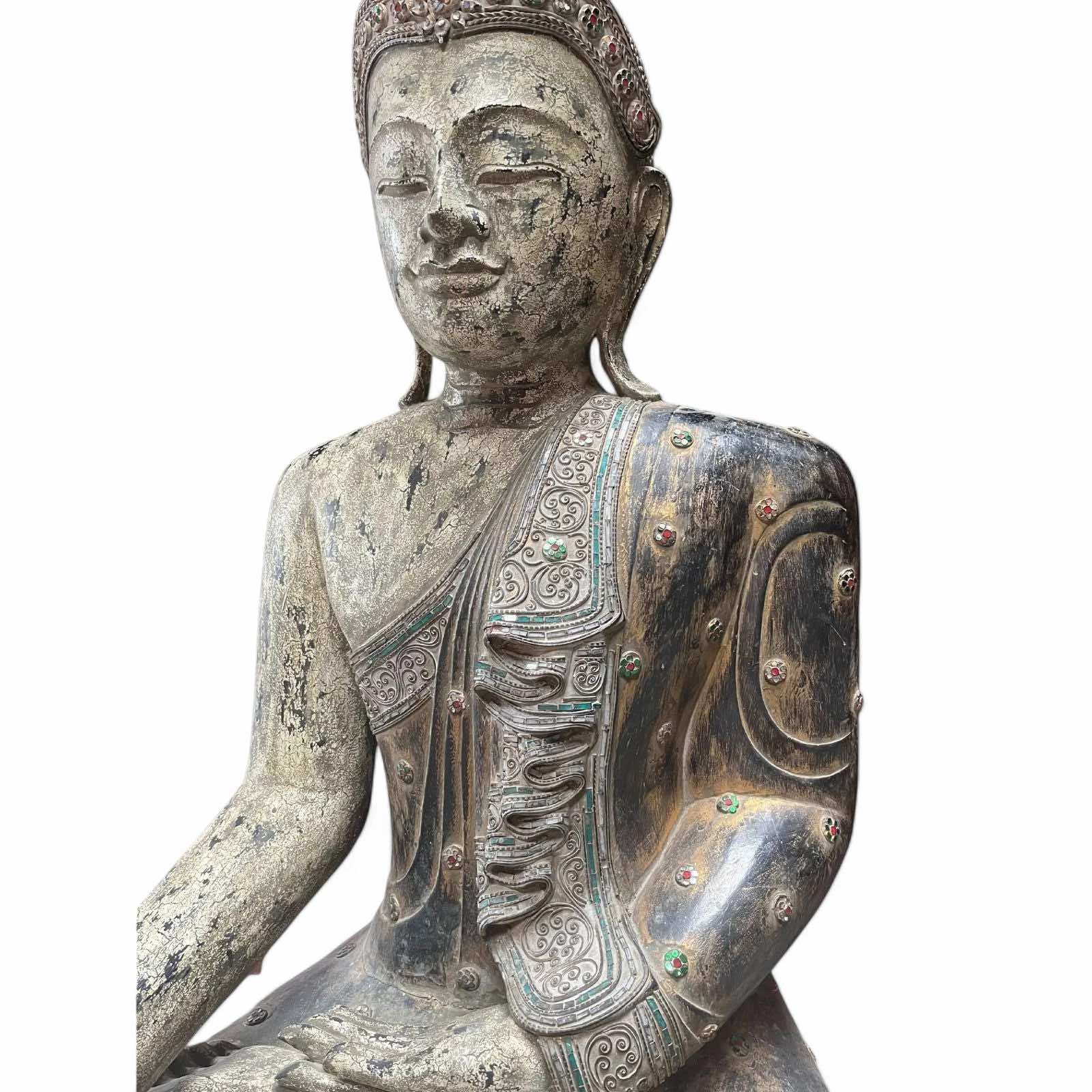 Holz Buddha Statue Mandalay / Burma - 130cm groß Holz Buddha Statue Mandalay / Burma - 130cm groß