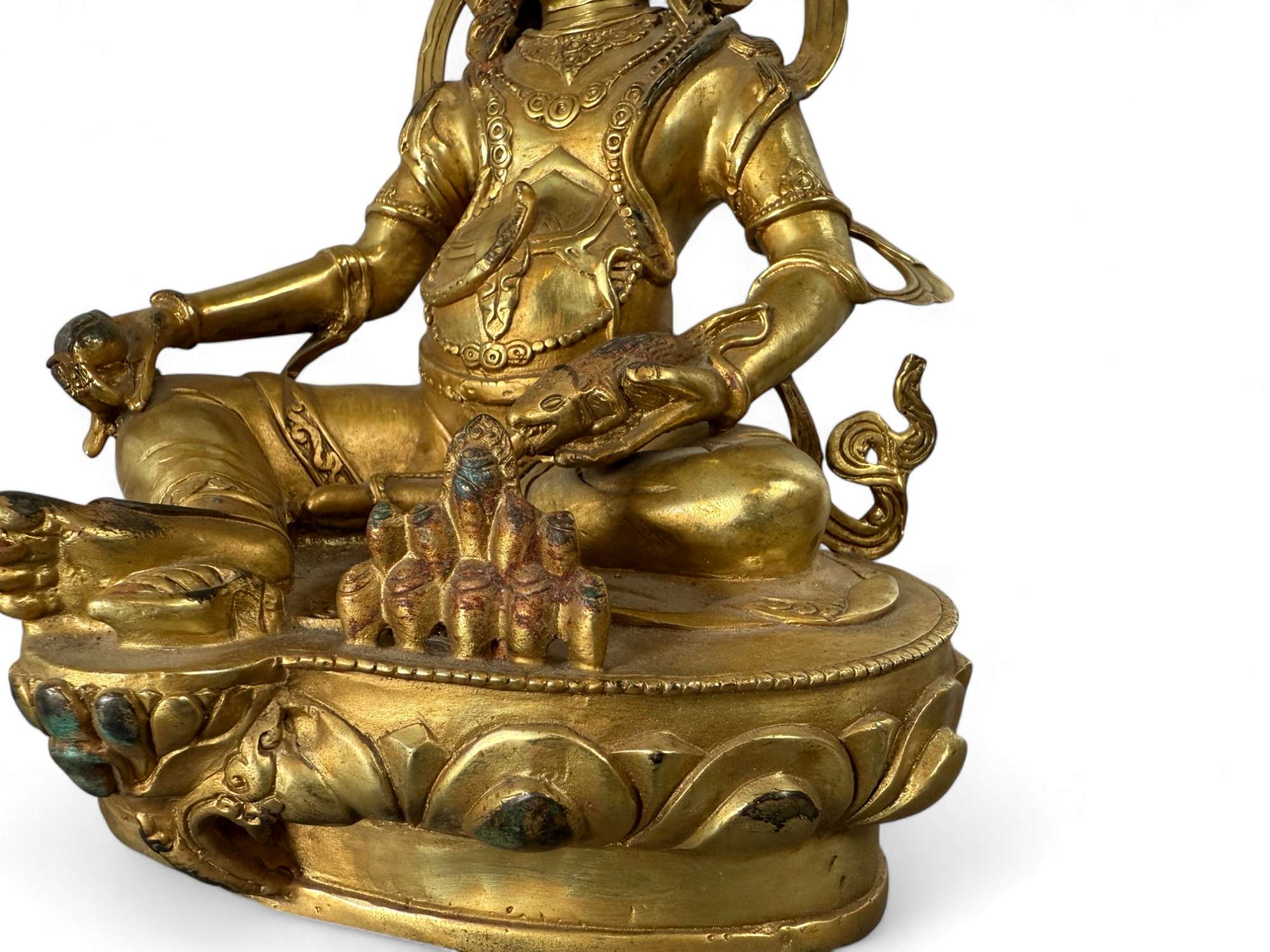 Kubera Jambhala Bronze Figur Tibet China Skulptur 29 cm groß