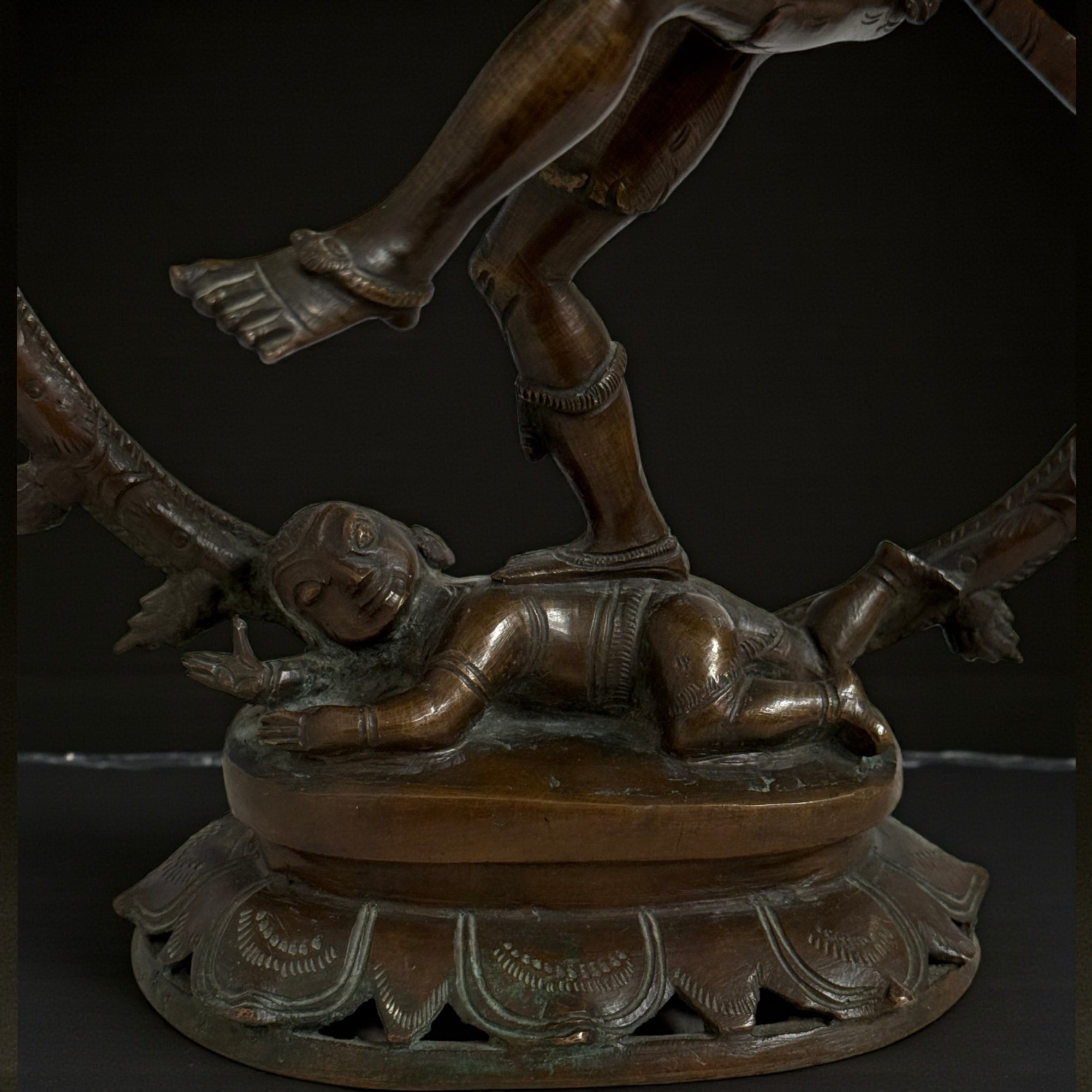 Shiva Nataraja Statue aus Bronze, 19. Jh., Sammlerstück aus Sammlungsauflösung