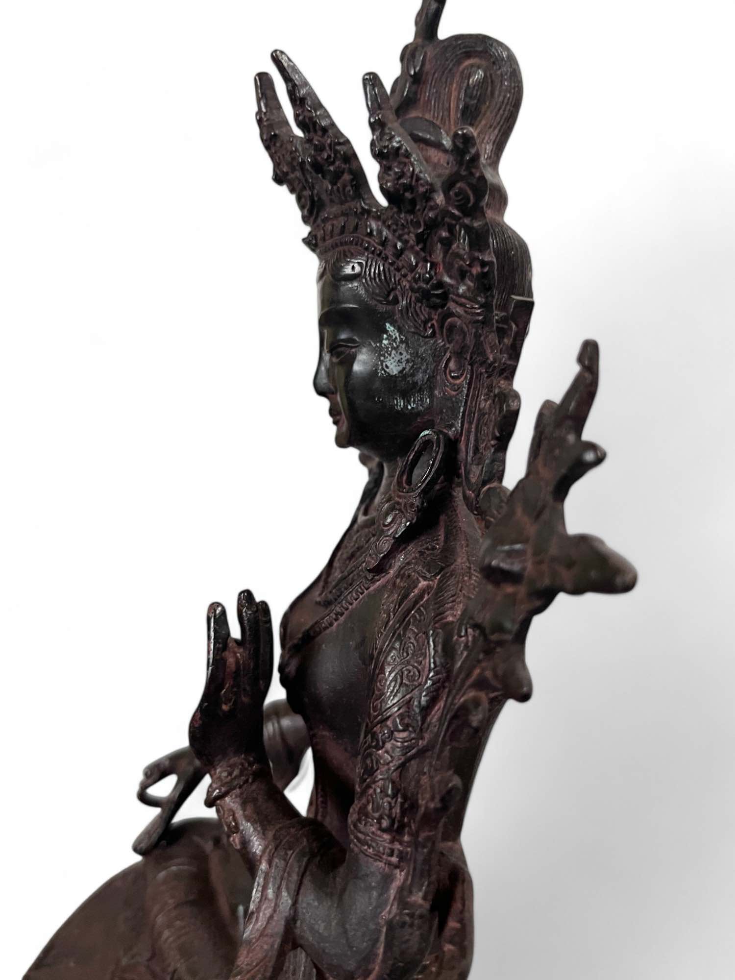 Weiße Tara Buddha Figur Bronze - Bodhisattva