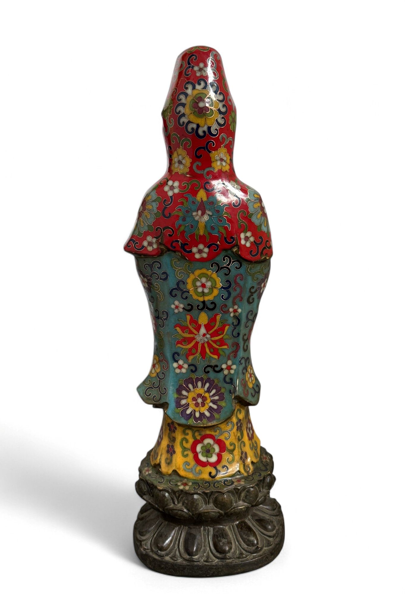 Guan Yin Bronze Figur China Bodhisattva Skulptur Buddha Figur