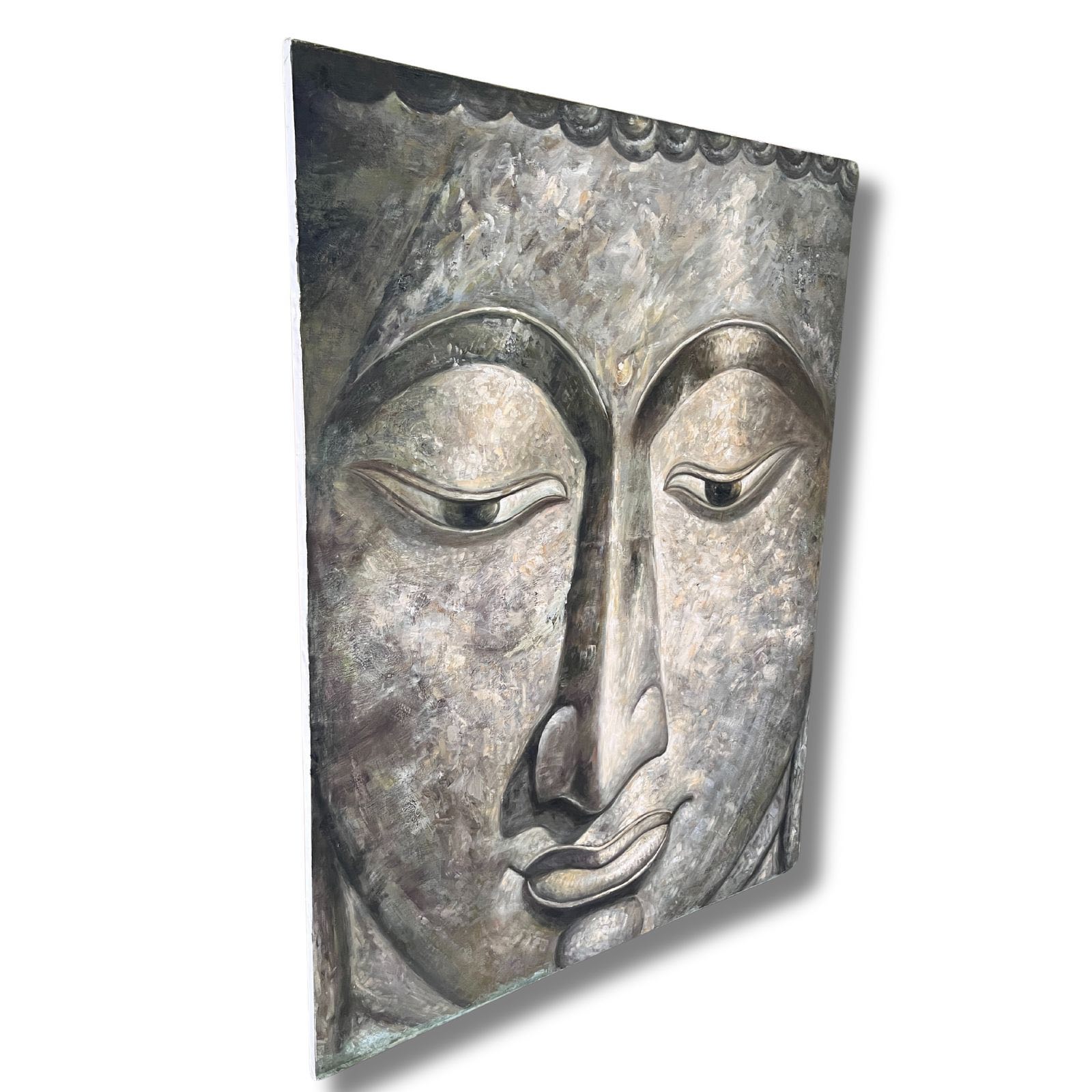 Gemälde Buddhakopf Acryl gemalt
