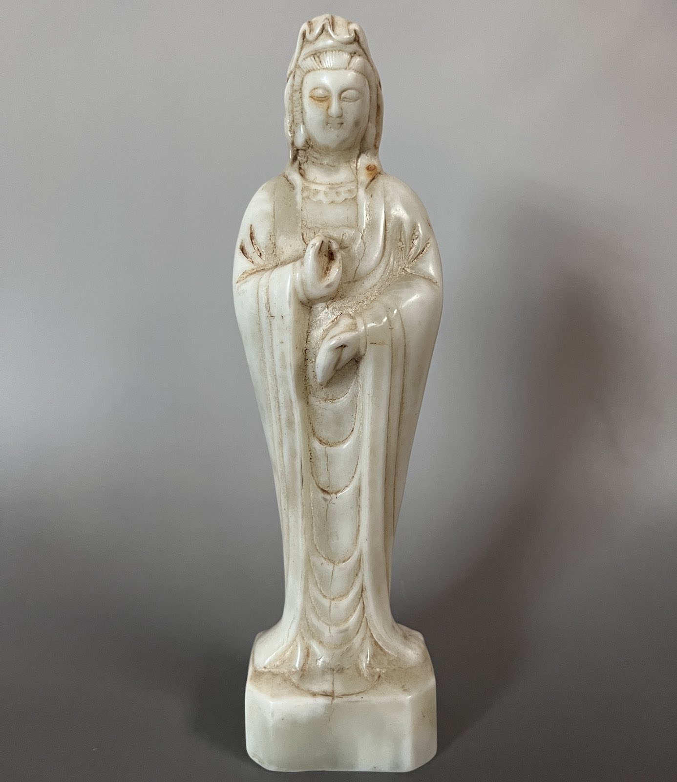 Kwanyin Buddha Figur Hetian Jade China Kwanyin Buddha Figur Hetian Jade China