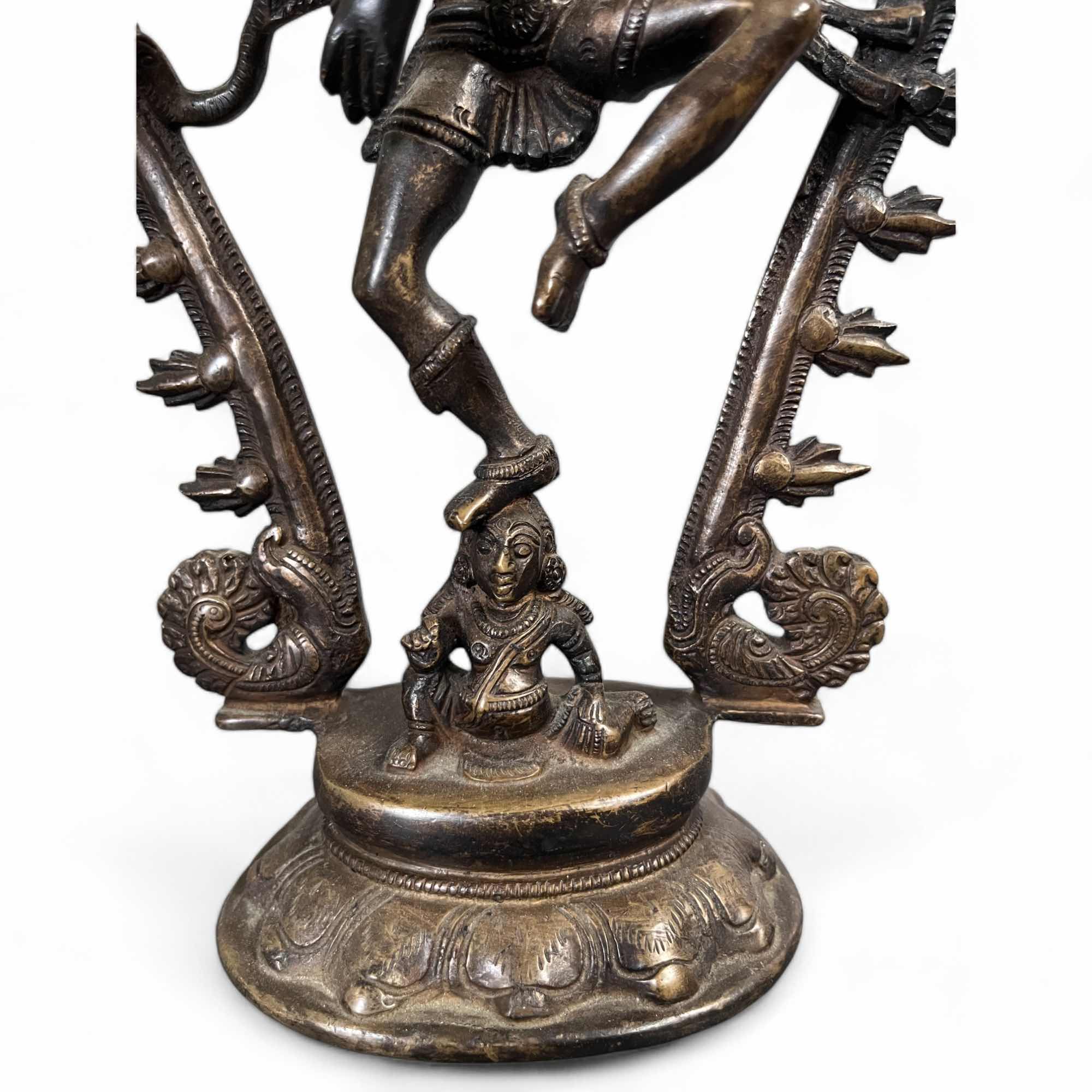 Dancing Shiva Figur Bronze Indien Skulptur -alt