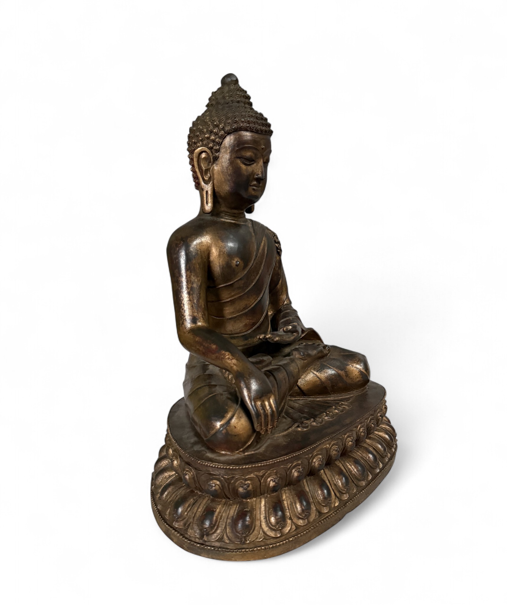 Siddharta Gautama Bronze Buddha Figur 45,5 cm groß