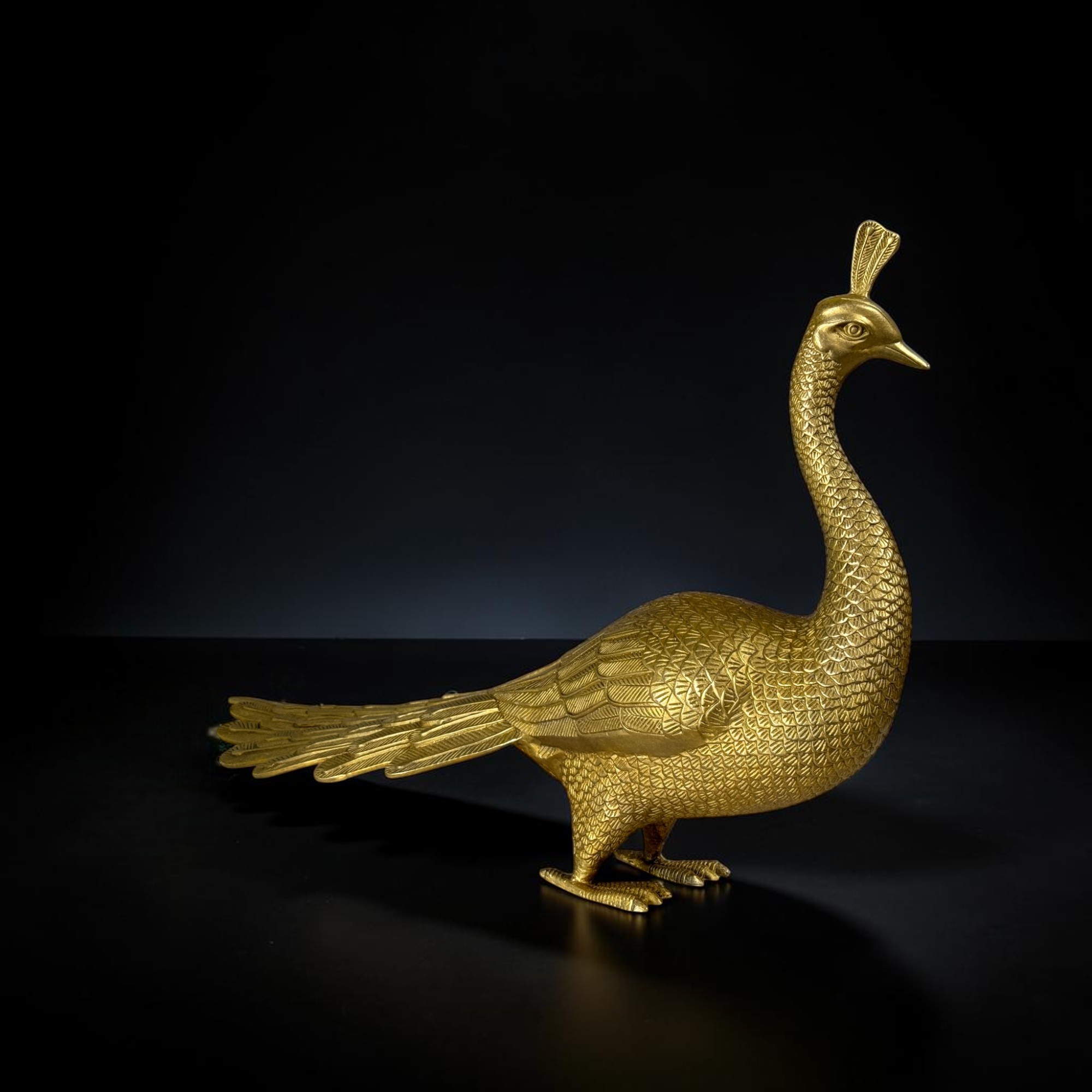 Hochwertiger Bronze-Pfau – Edles Kunsthandwerk aus Nordchina (54 cm)