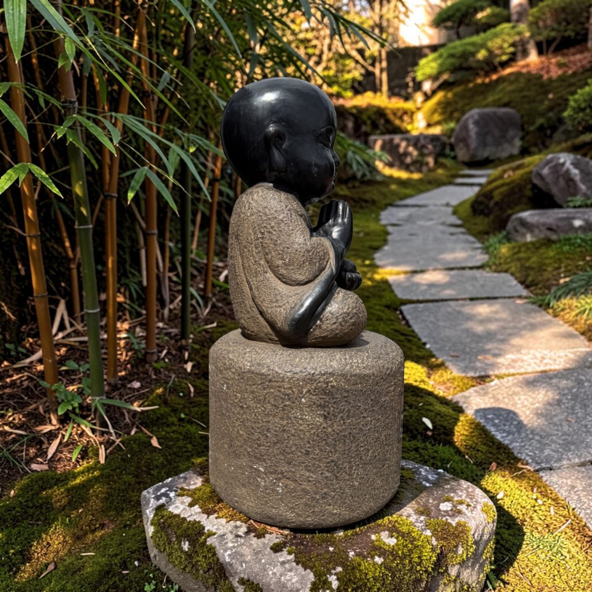 Zen Mönch Garten Figur China 62 cm groß