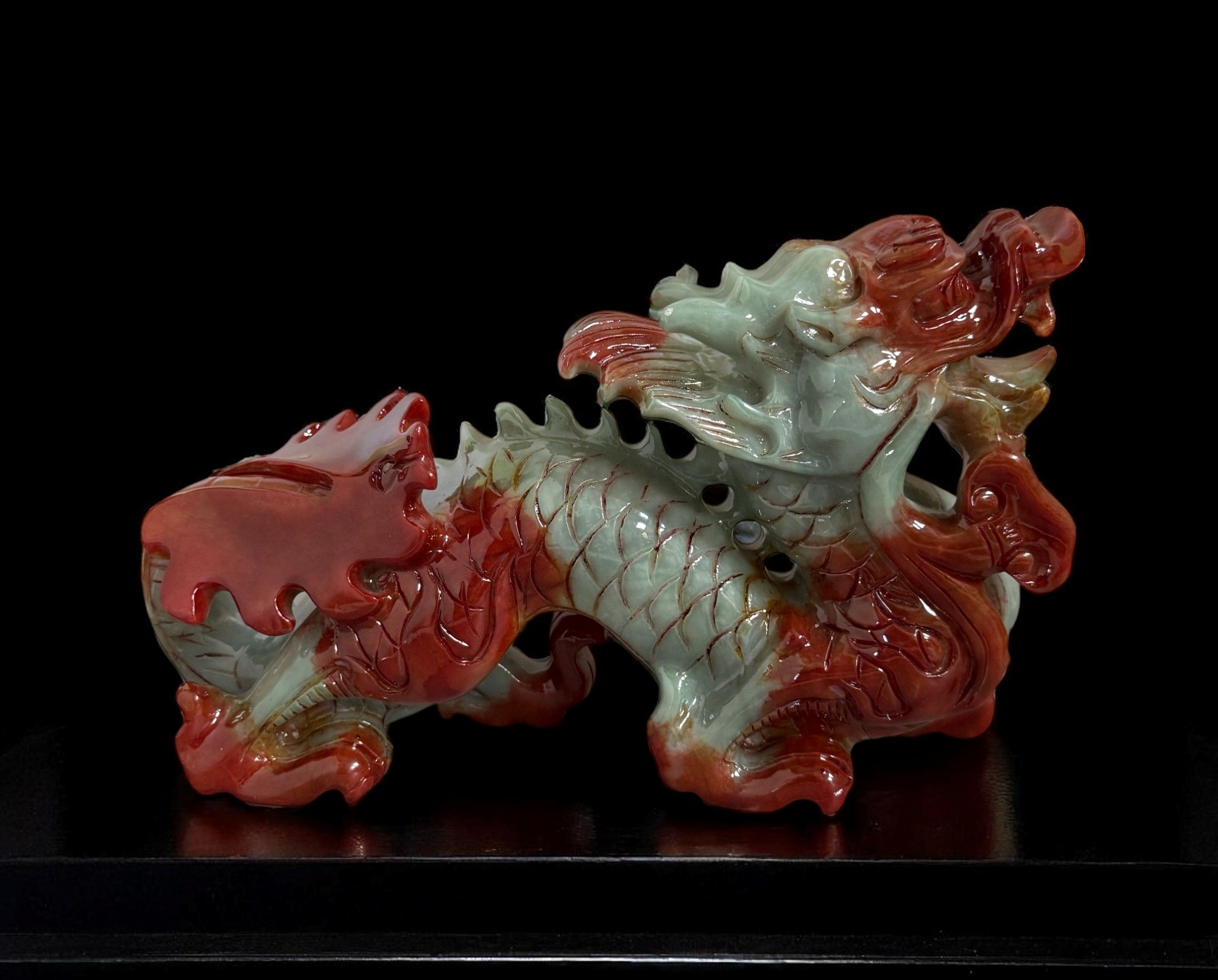 China Drache Xiujan Jade Figur - Fengshui Skulptur
