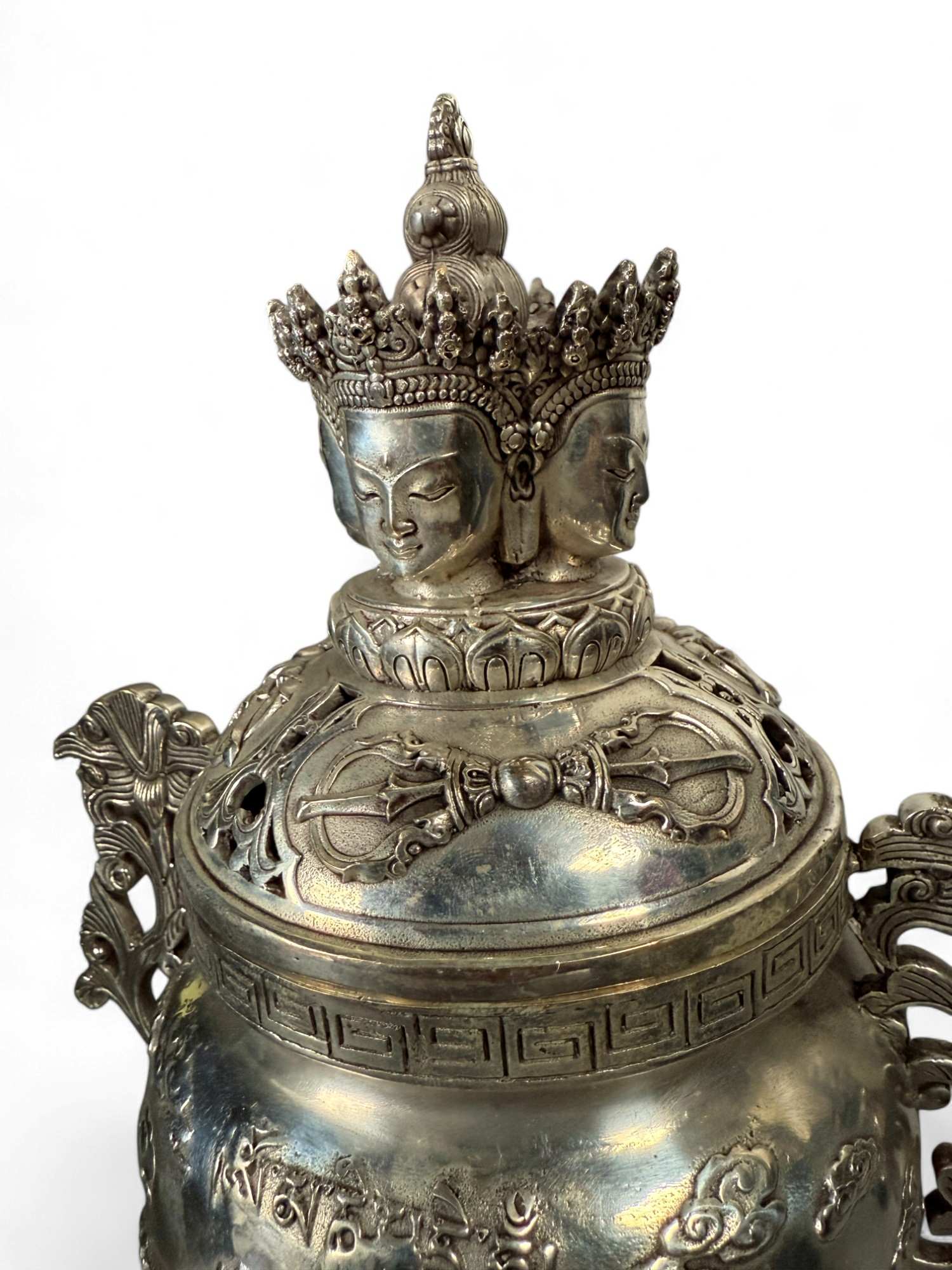 Bronze Räuchergefäß mit Buddha – spirituelle Dekoration