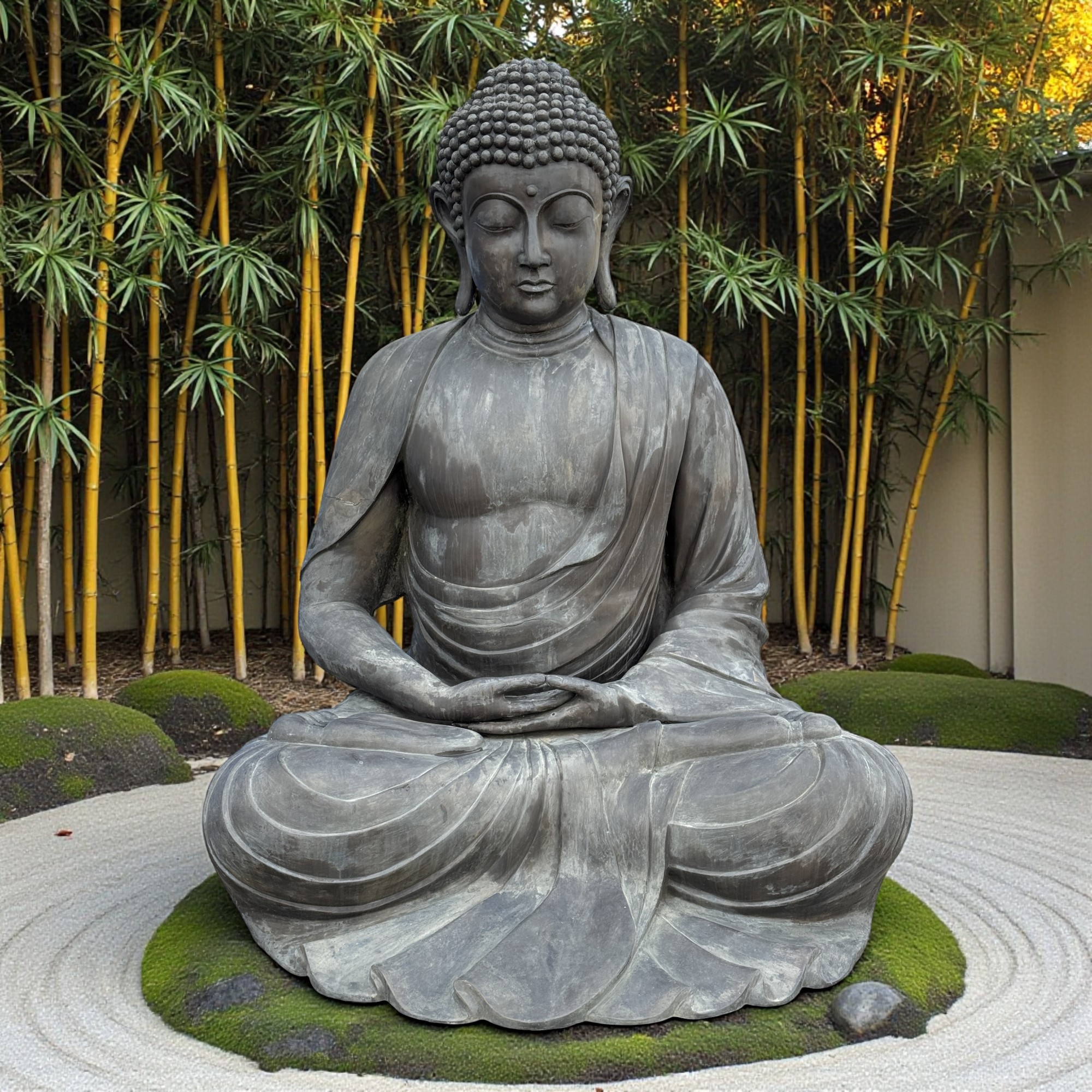 Großer Daibutsu Bronze Buddha Statue - 220 cm