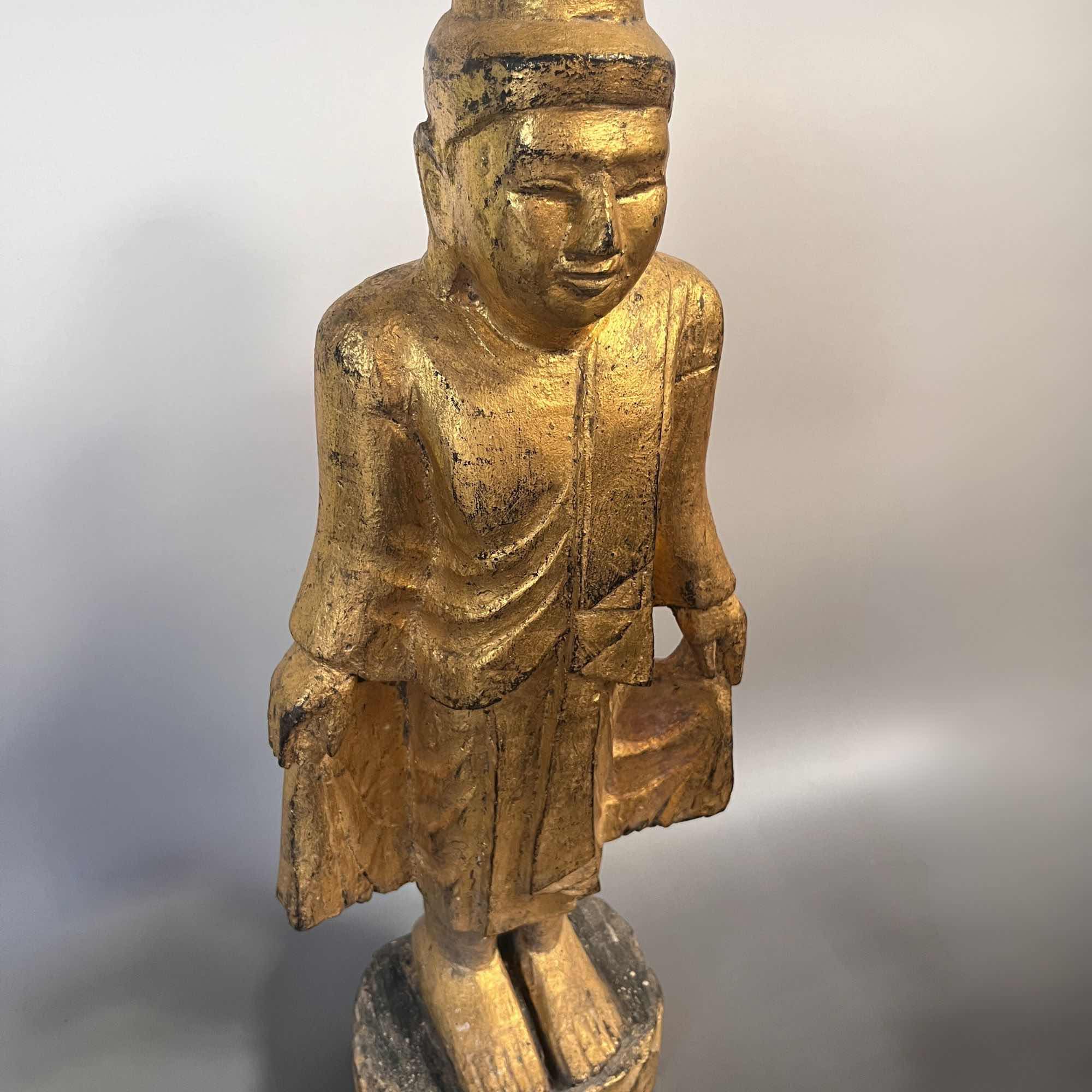 Holz Buddha Skulptur Burma Figur 61cm groß