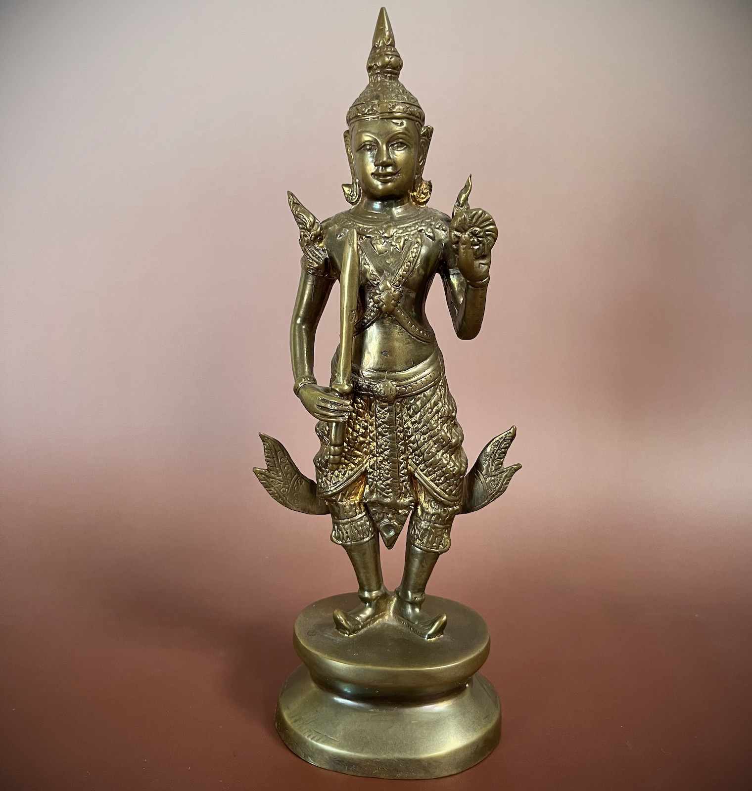 Tempelwächter Thailand Teppanom Messing Figur