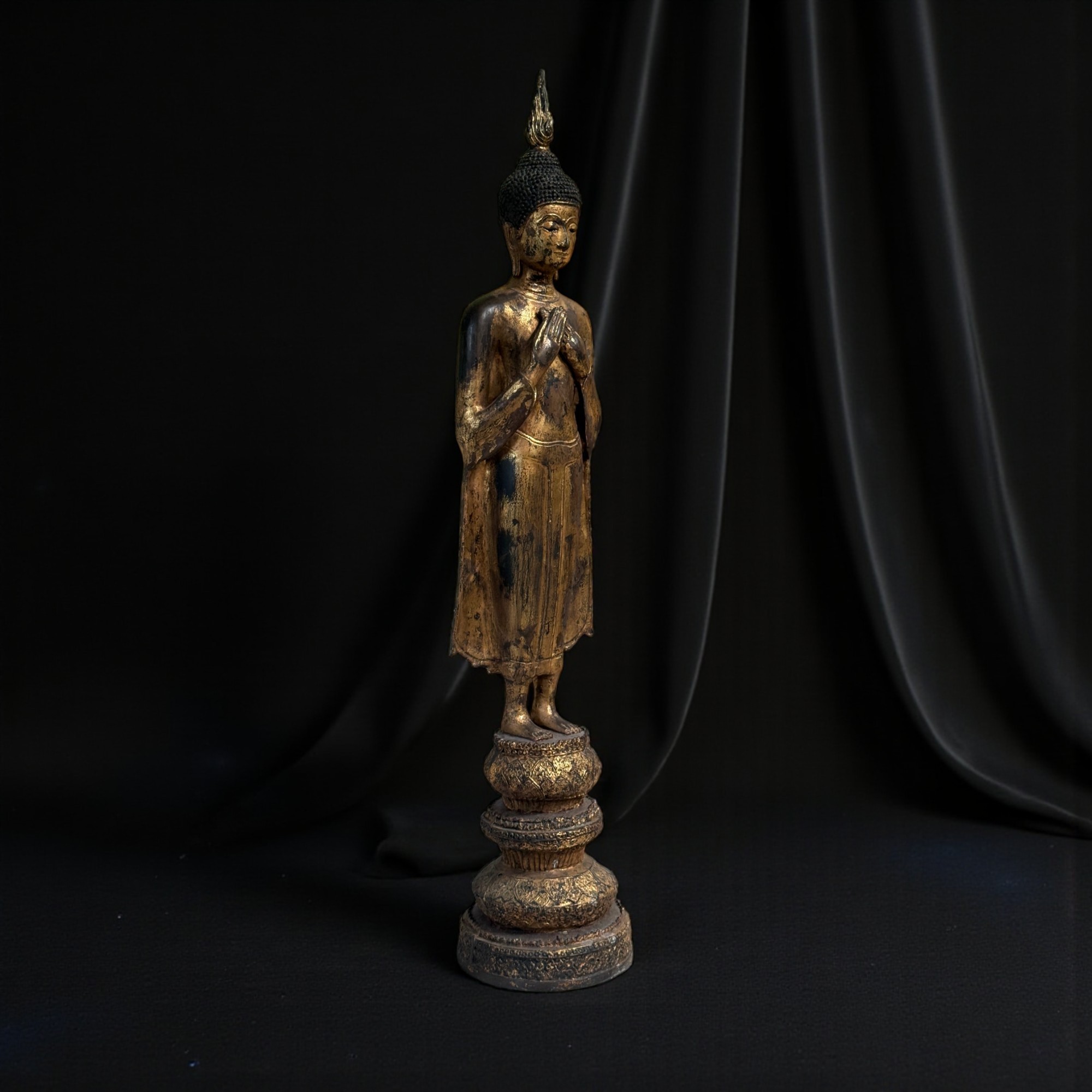 Thailändischer Wochentag Buddha Freitag Bronze Statue 105 cm groß