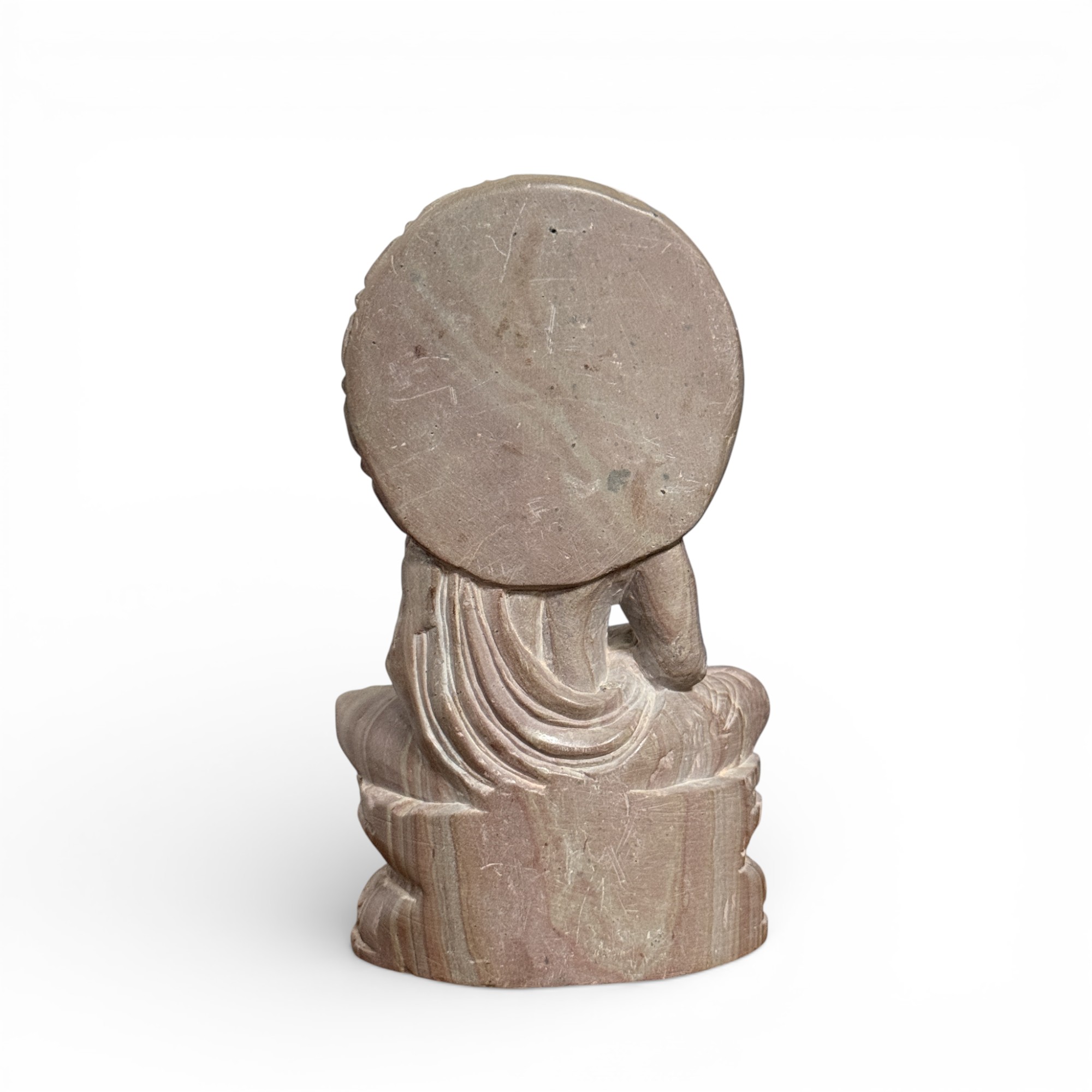 Buddha Figur Marmorstein Nepal - feine handarbeit