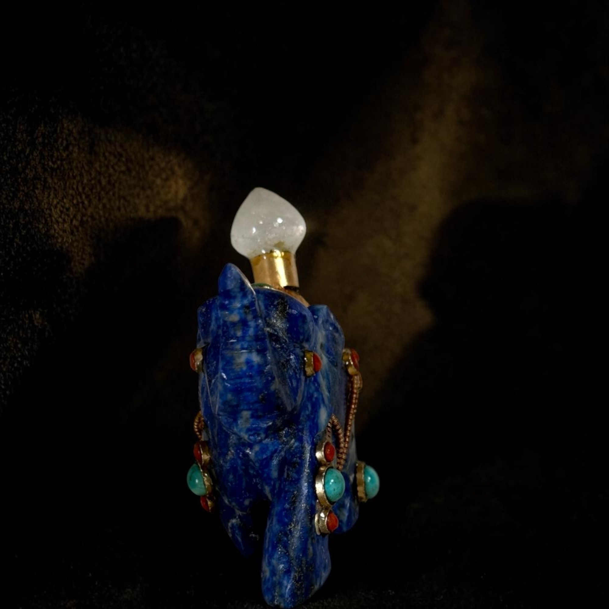 Lapislazuli Glückselefant | Bergkristall & Edelsteine | Handarbeit aus Nepal